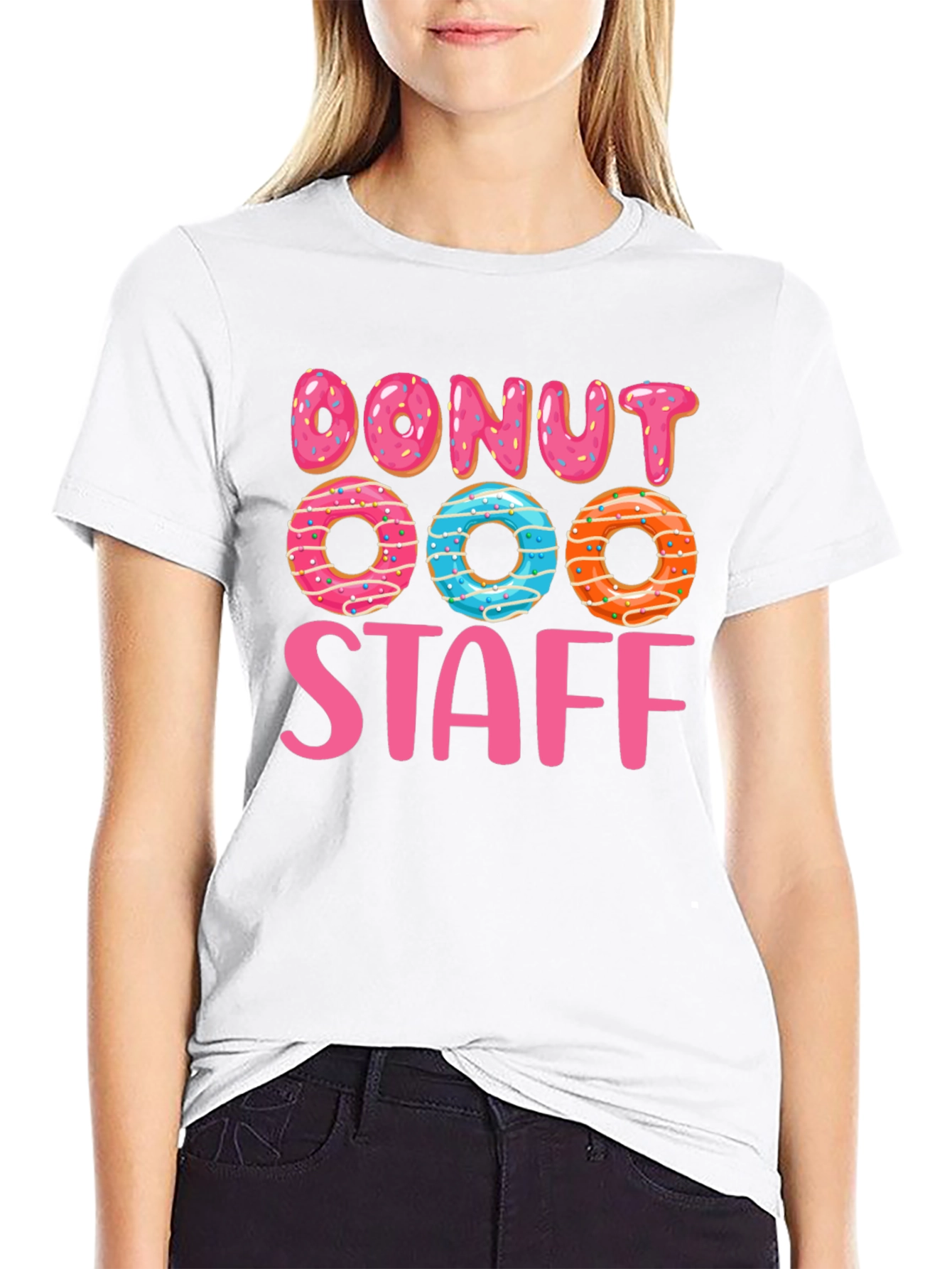 Black Donut Staff Graphic T-Shirt view 9