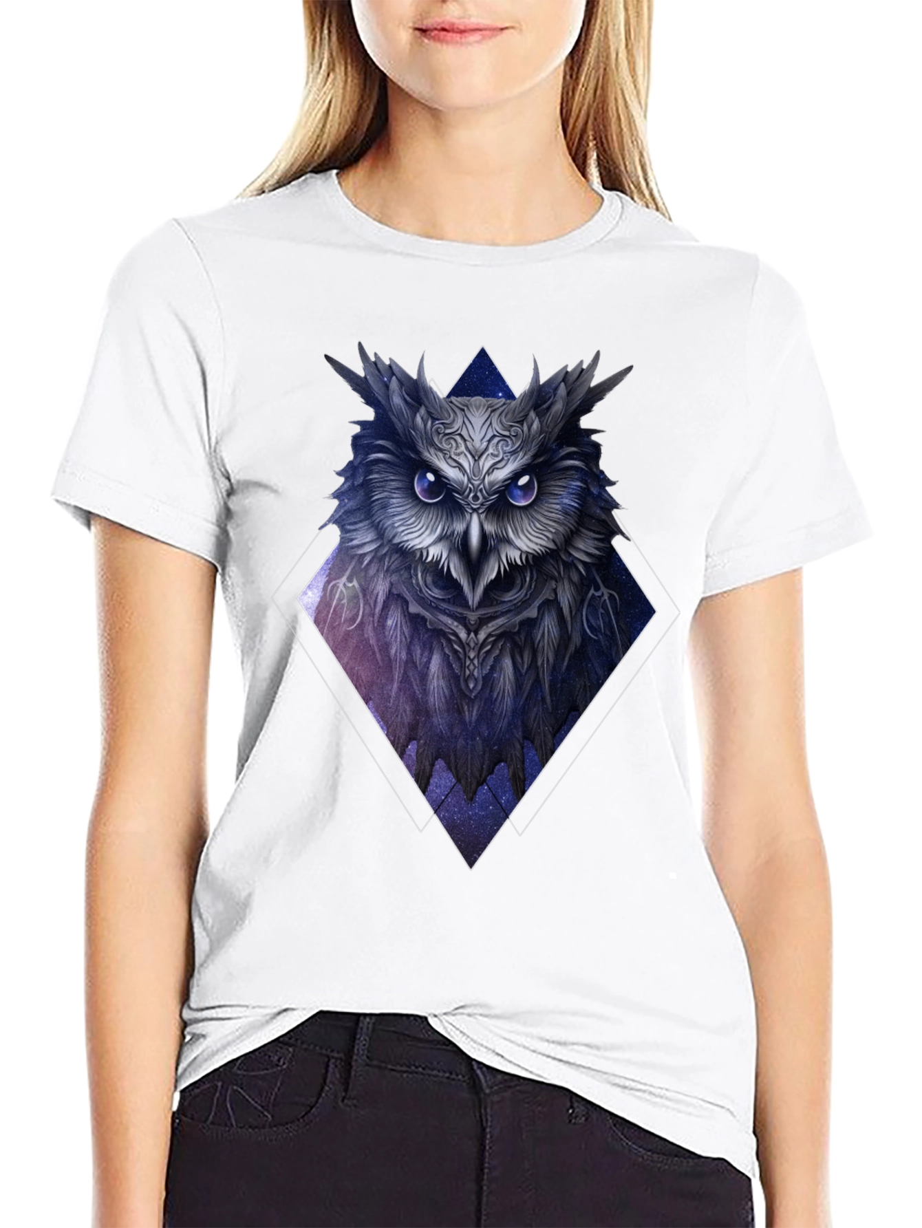 Black Mystic Owl Graphic Tee - Dark Academia Style view 9