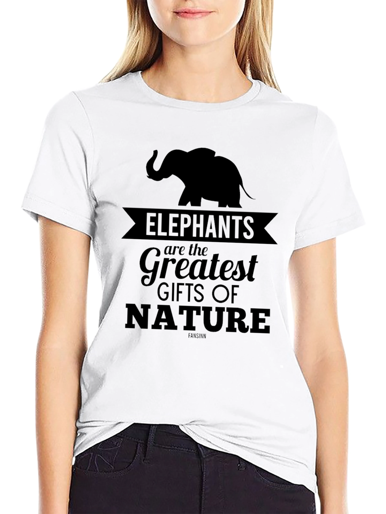 Black Elephant Nature Graphic Tee - Men's Black T-Shirt view 9