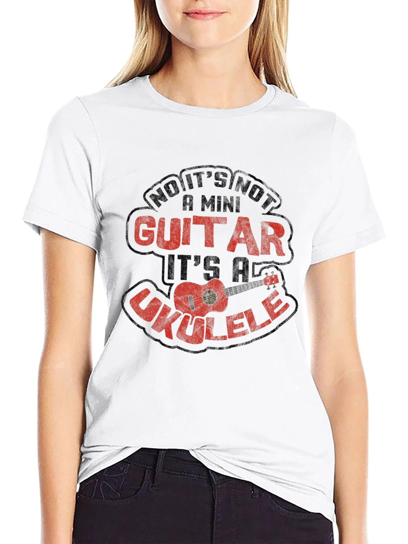 Black Ukulele T-Shirt - Funny Music Lover Tee view 9