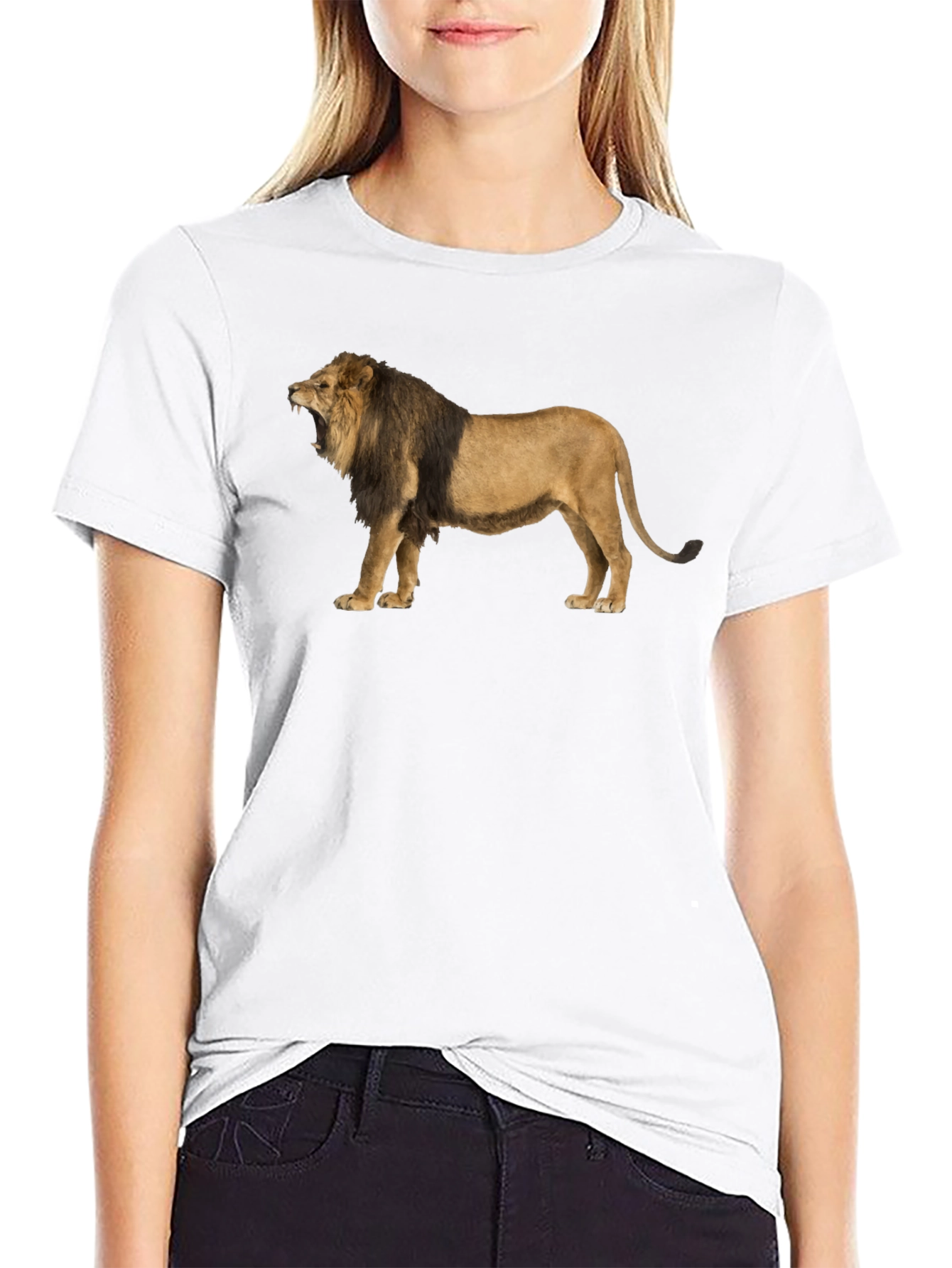 Black Lion Graphic Tee - Mens Black T-Shirt view 9