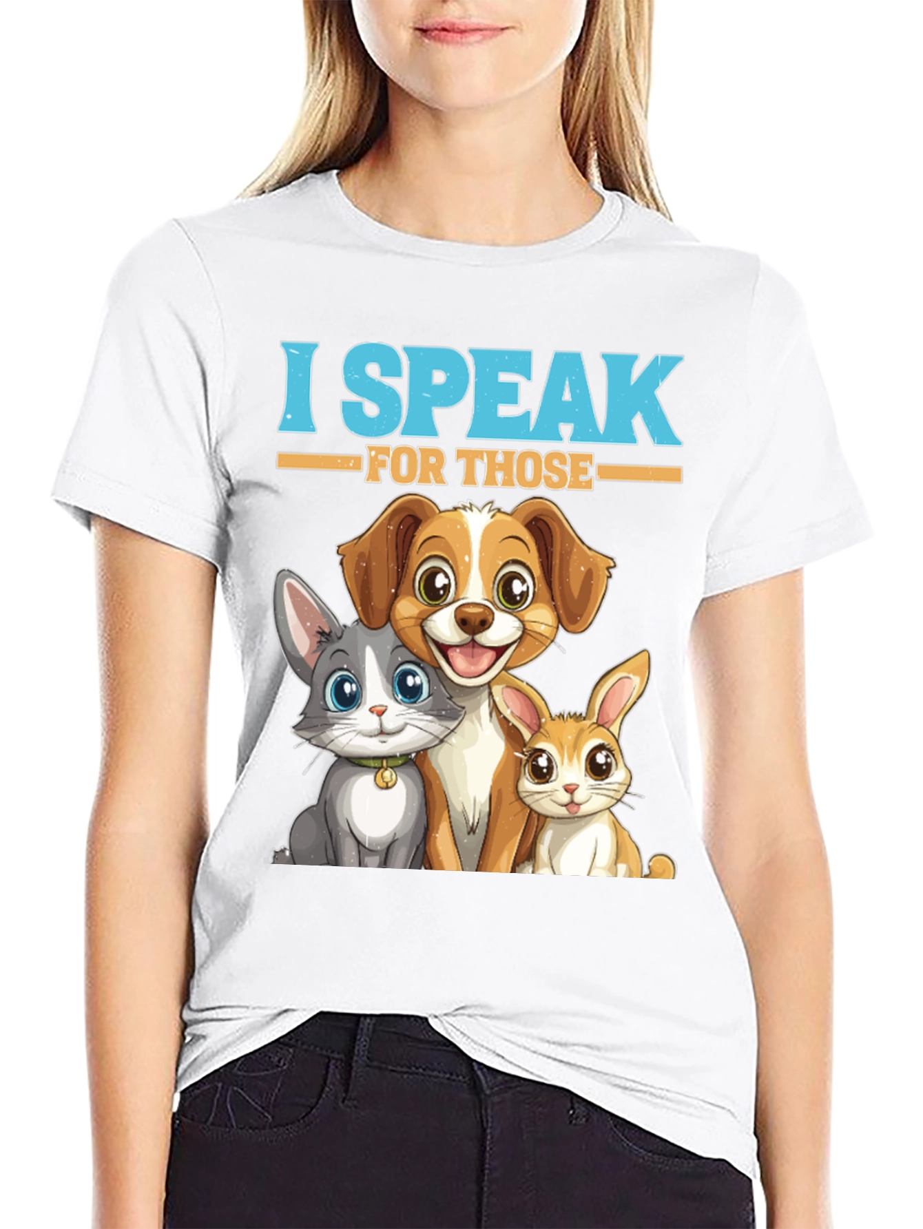 Black I Speak For Those Pet T-Shirt view 9