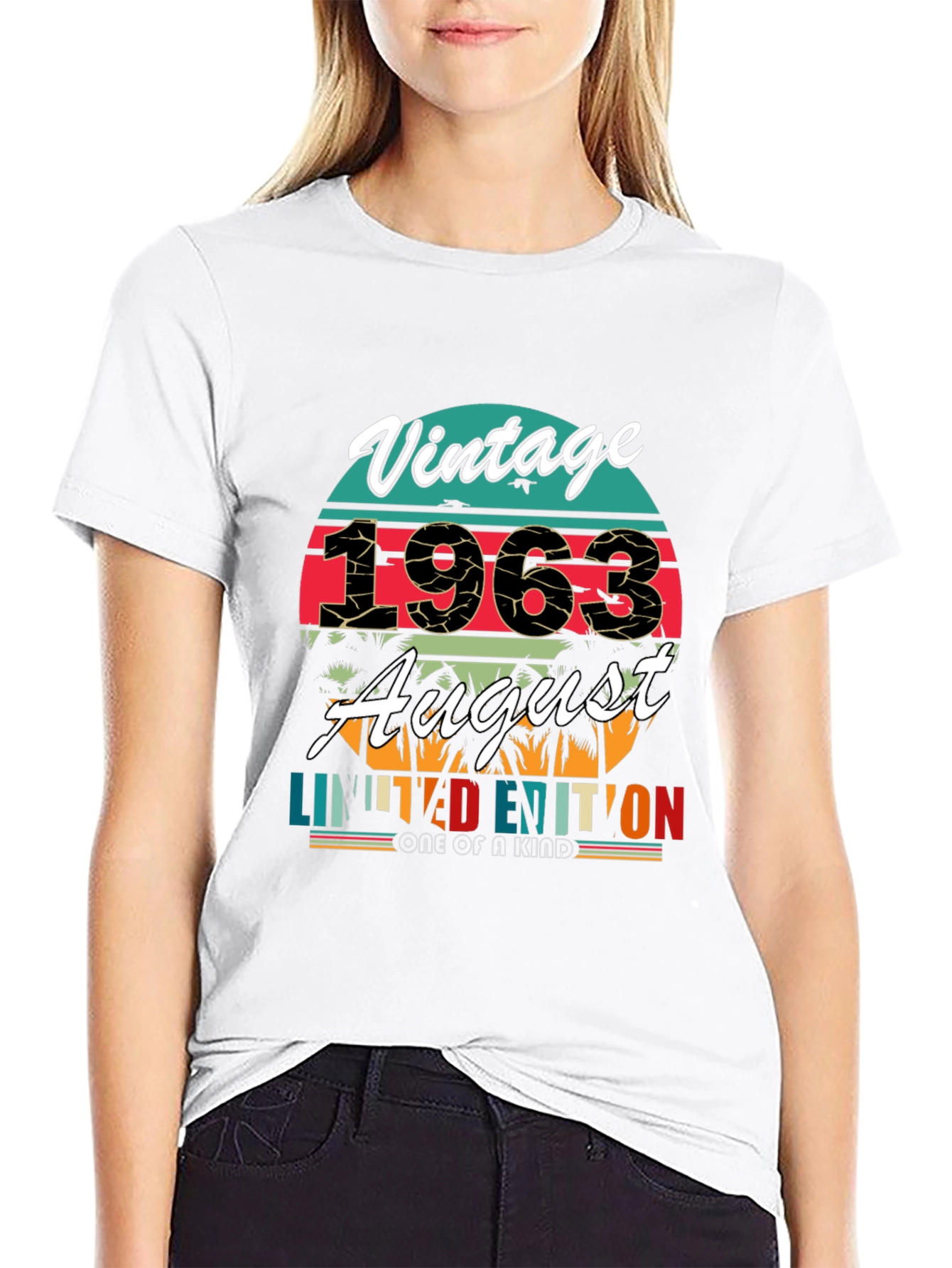 Black Vintage 1963 August Limited Edition T-Shirt view 9