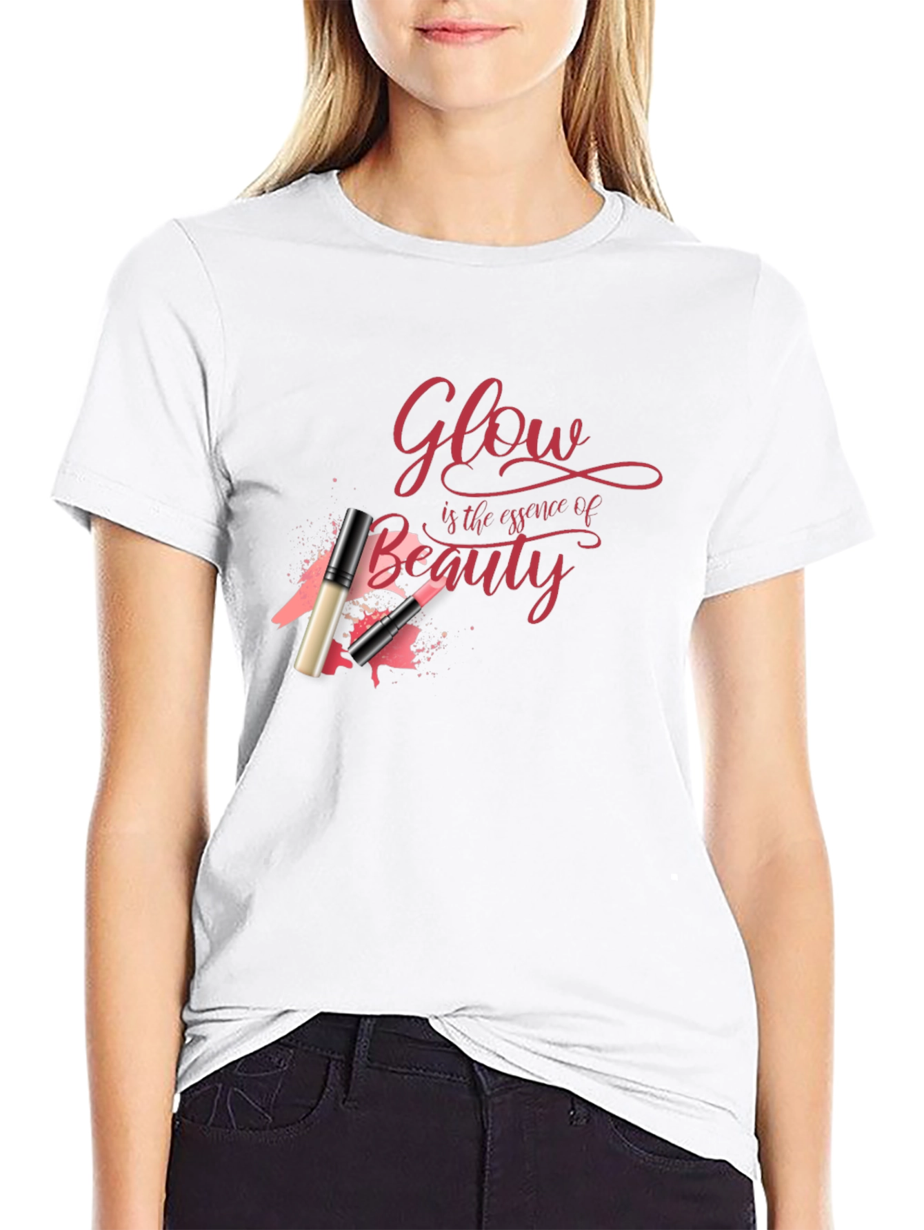 Black Glow is the Essence of Beauty Graphic Tee view 9