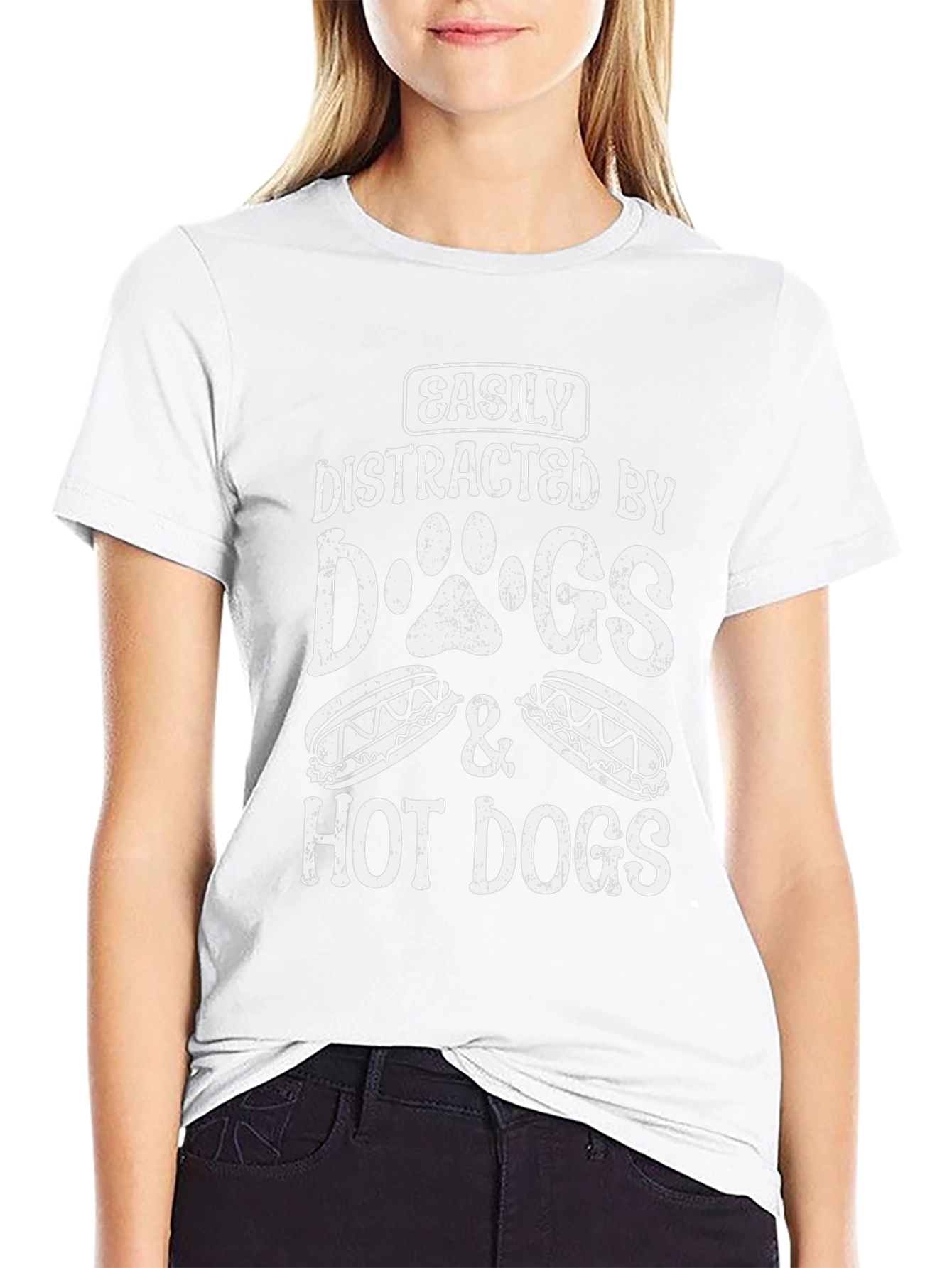 Easily Distracted by Dogs & Hot Dogs T-Shirt - 9