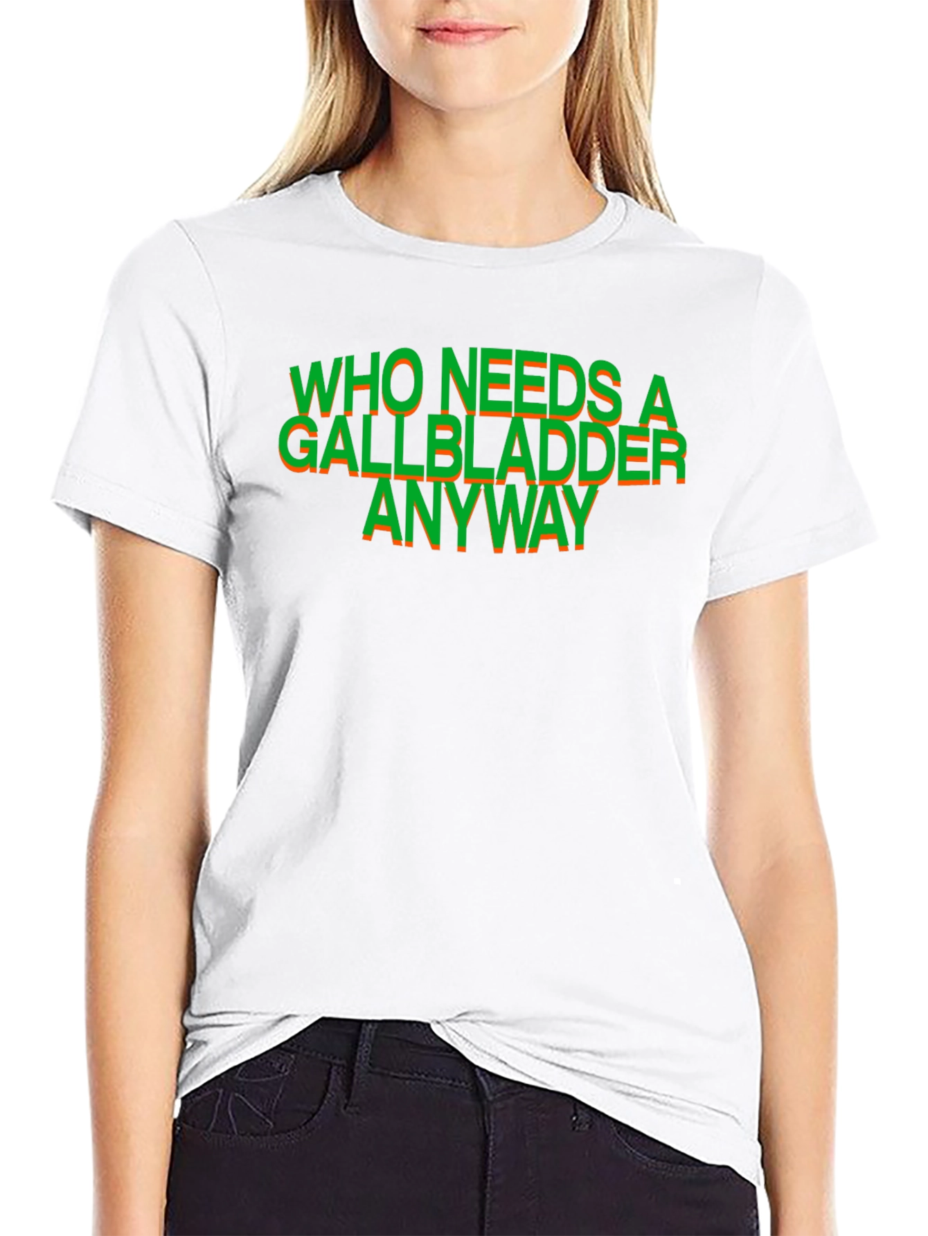 Black Who Needs a Gallbladder Anyway T-Shirt view 9
