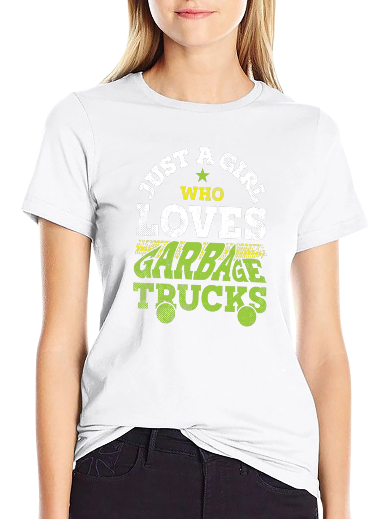 Black Girl Who Loves Garbage Trucks T-Shirt view 9