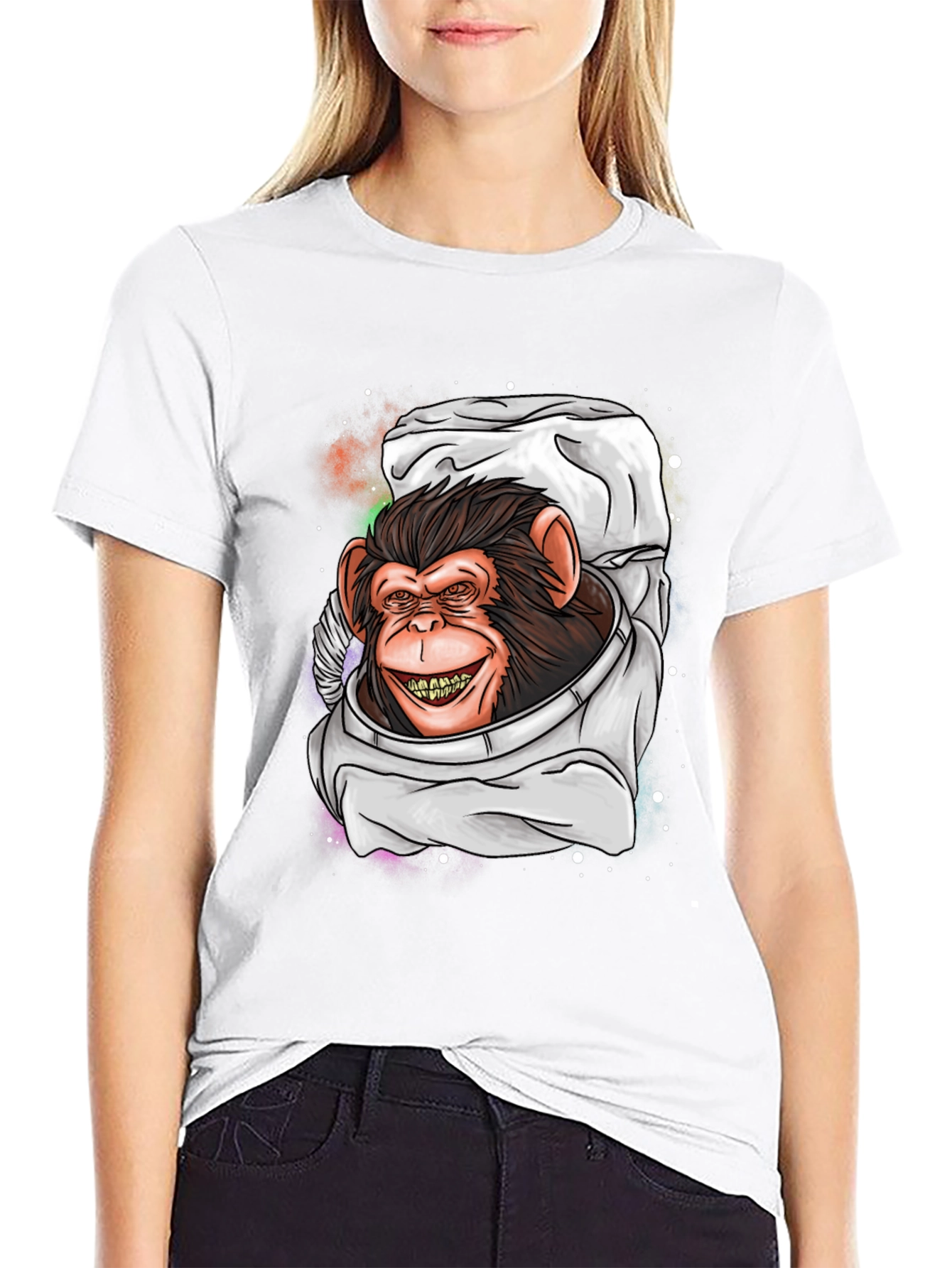 Black Space Monkey Graphic Tee view 9