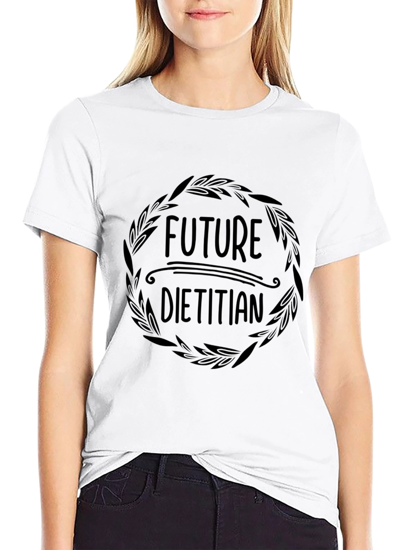 Black Future Dietitian Graphic T-Shirt view 9