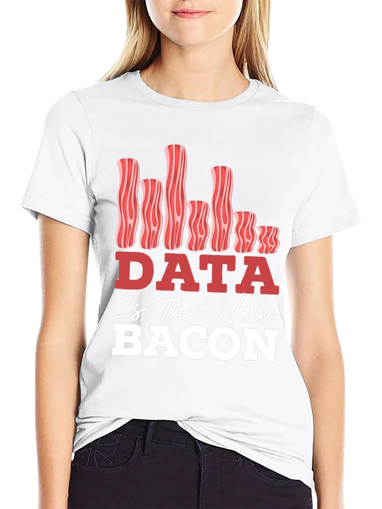 Black Data Is The New Bacon Graphic T-Shirt view 9
