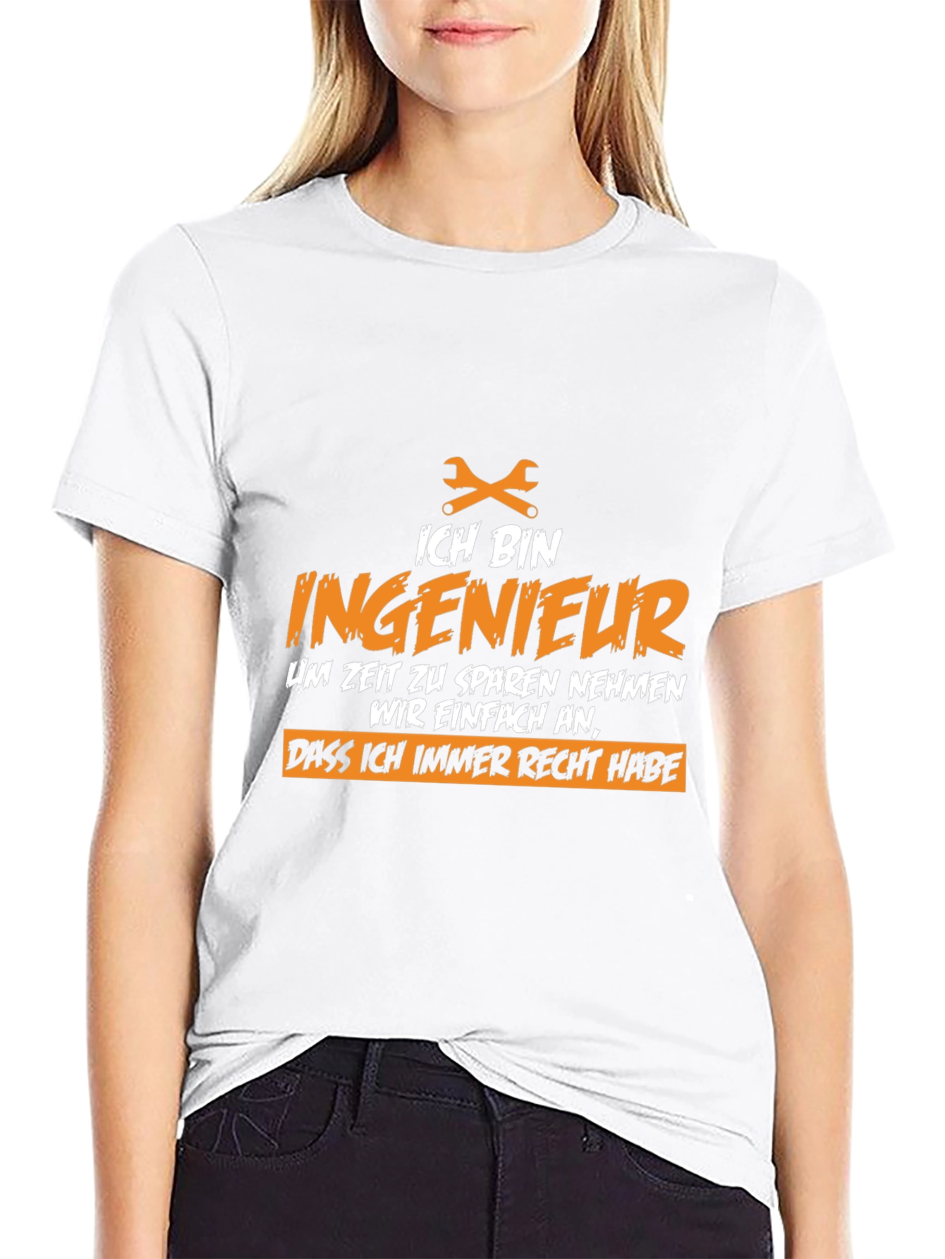 Black Ich Bin Ingenieur T-Shirt - Engineer Humor Tee view 9