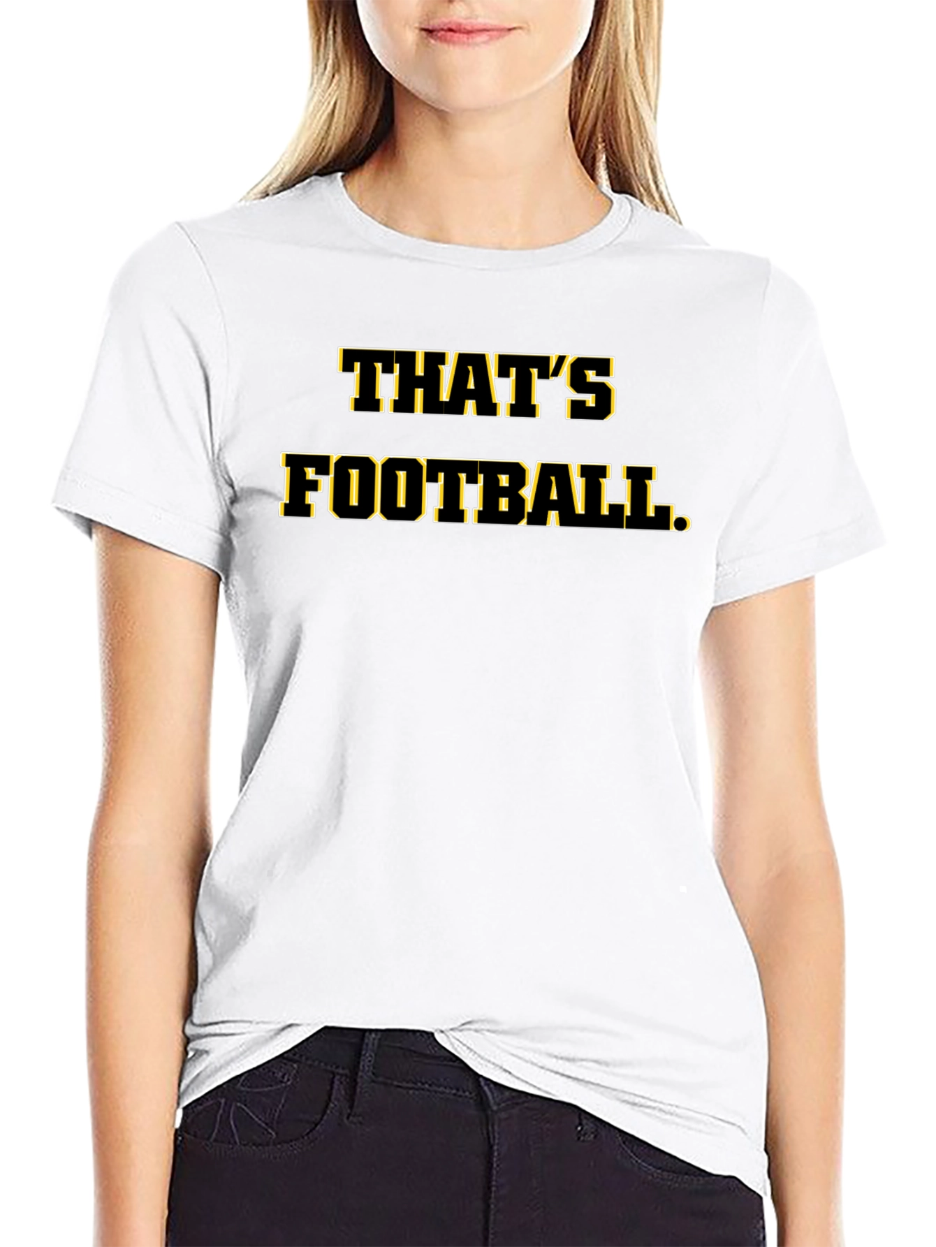 Black That's Football T-Shirt Black view 9