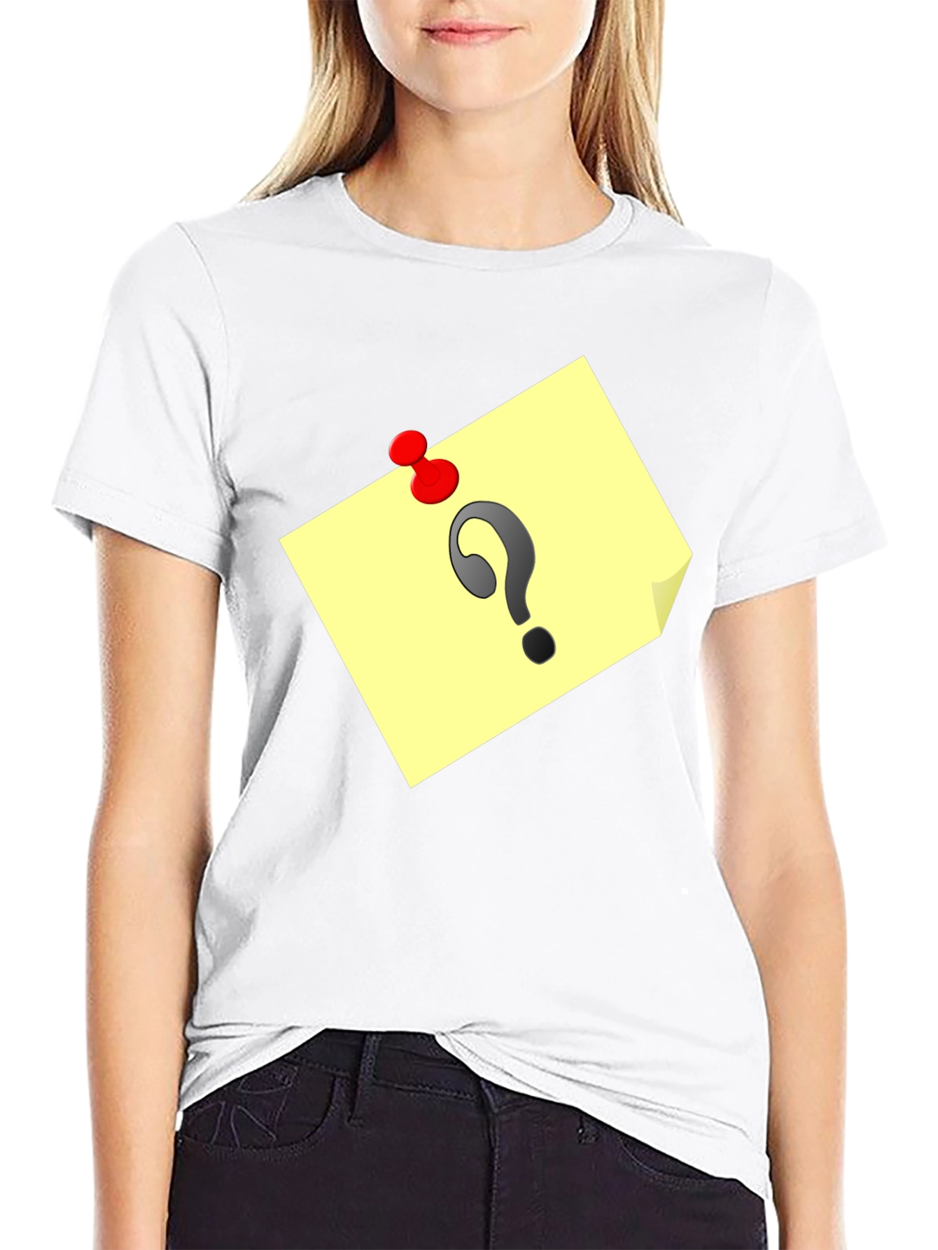 Black Question Mark Note Tee - Mystery & Intrigue view 9