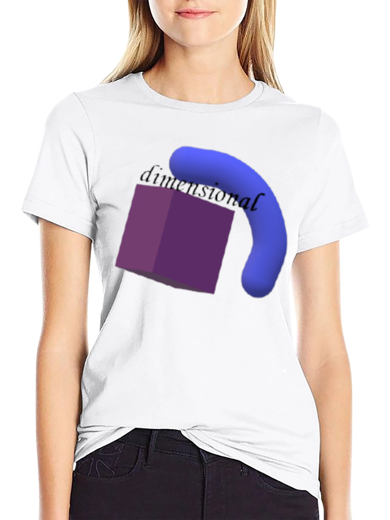 Black Dimensional T-Shirt - Unique Graphic Tee for Casual Wear view 9