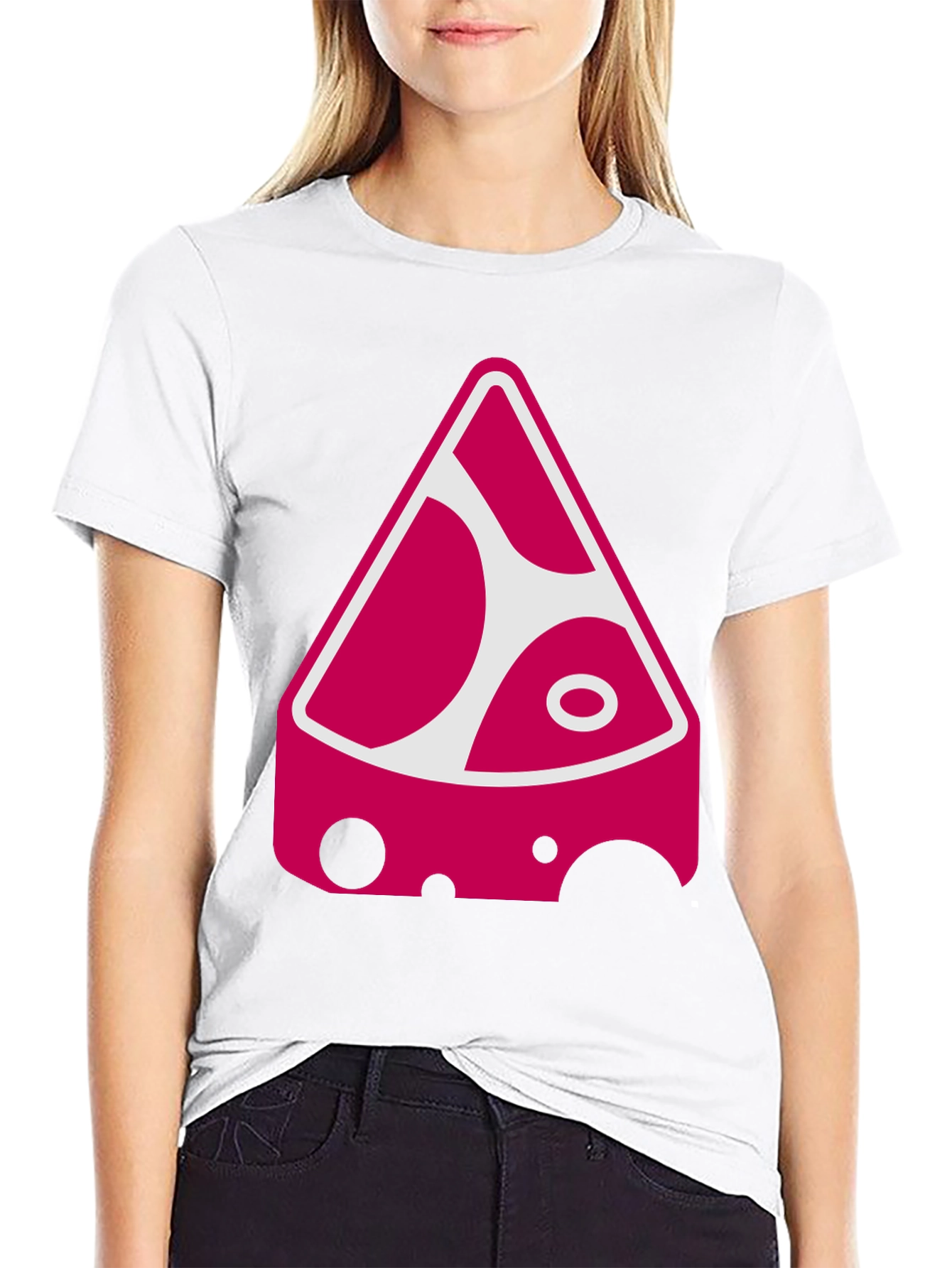 Black Funky Cheese Graphic Tee - Black Cotton Blend Shirt view 9