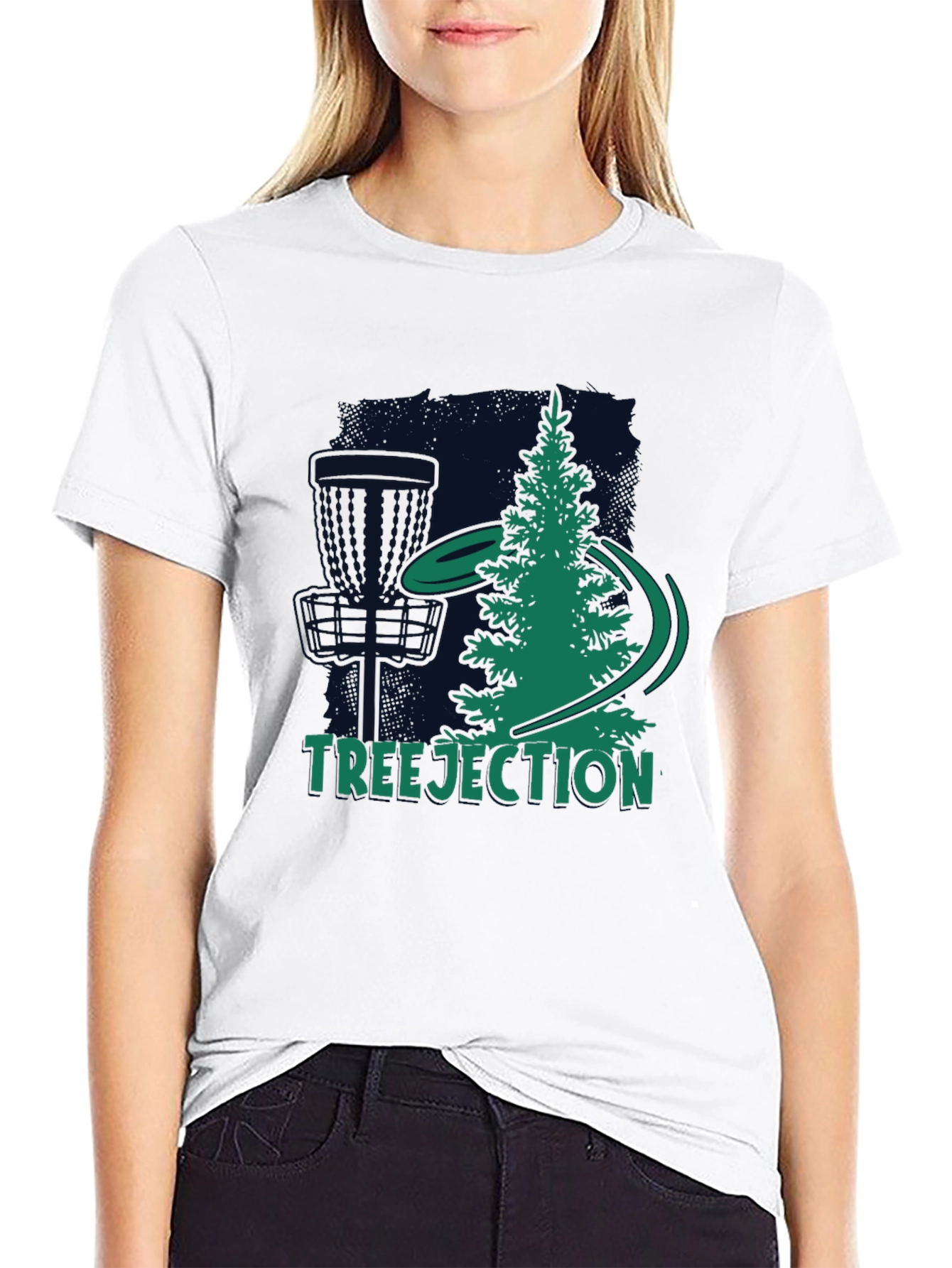 Black Treejection Disc Golf T-Shirt view 9