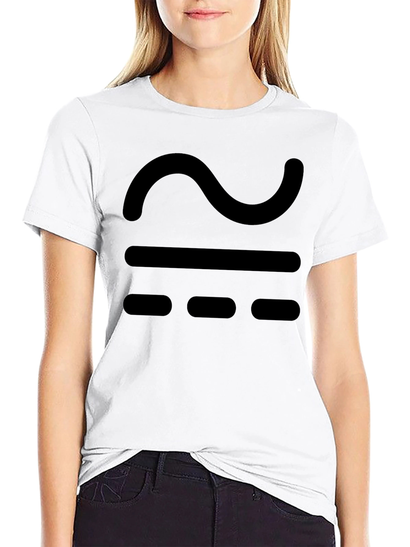 Black Black T-Shirt with Approximate Symbol view 9