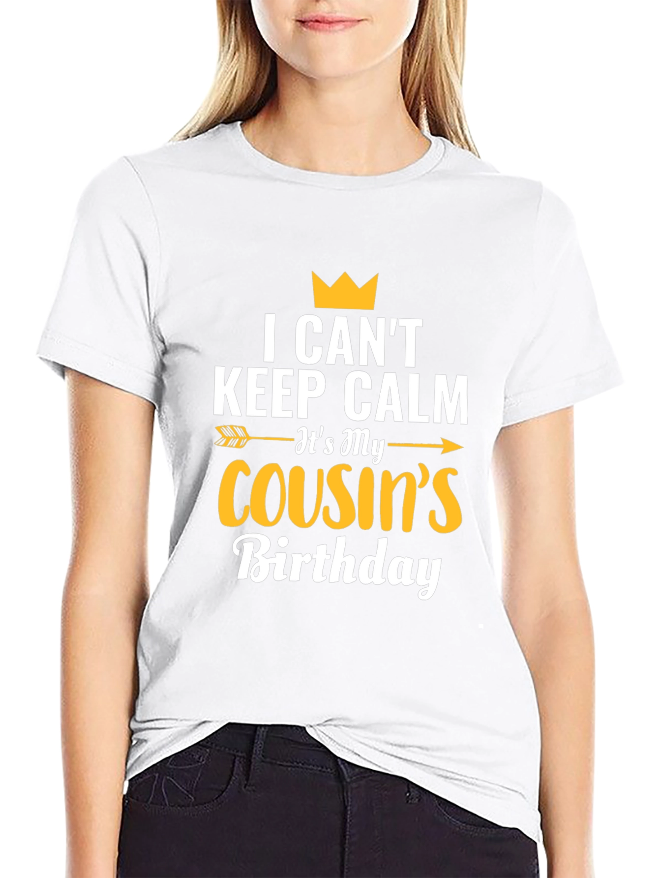 Black Cousin Birthday T-Shirt - I Can't Keep Calm view 9