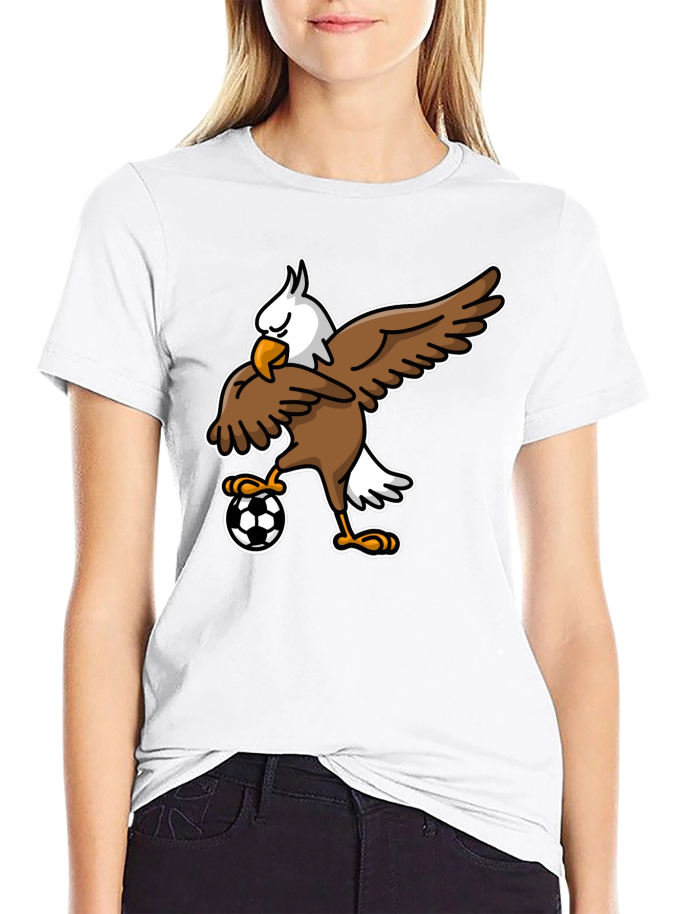 Black Soccer Eagle Graphic Tee - Black view 9