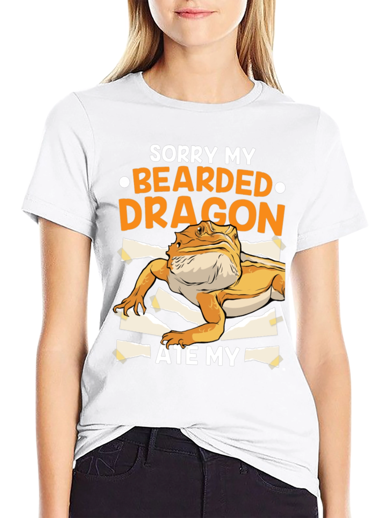 Black Bearded Dragon Ate My Homework T-Shirt Funny Lizard Lover Tee view 9