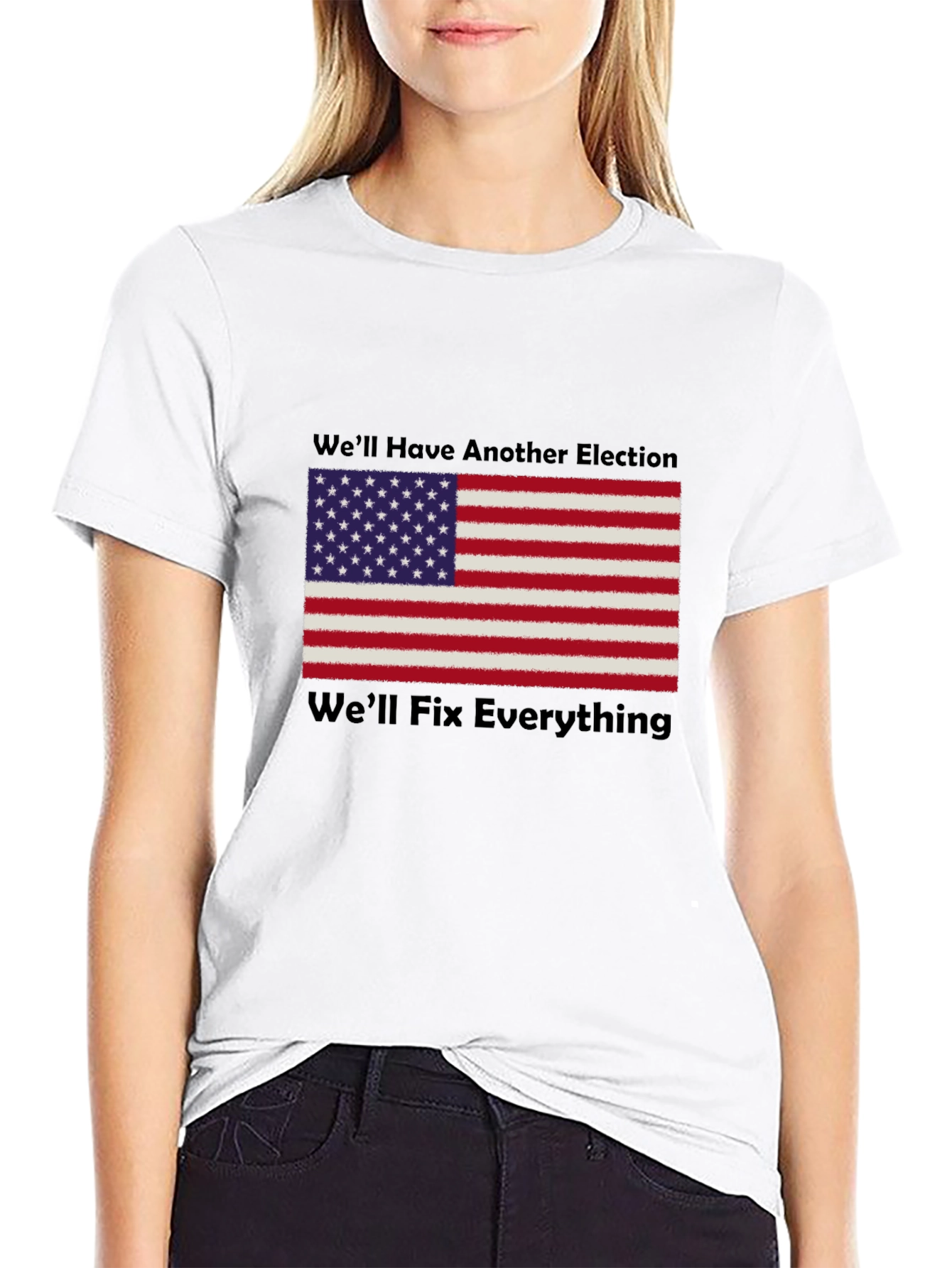 Black Patriotic Election Fix T-Shirt view 9