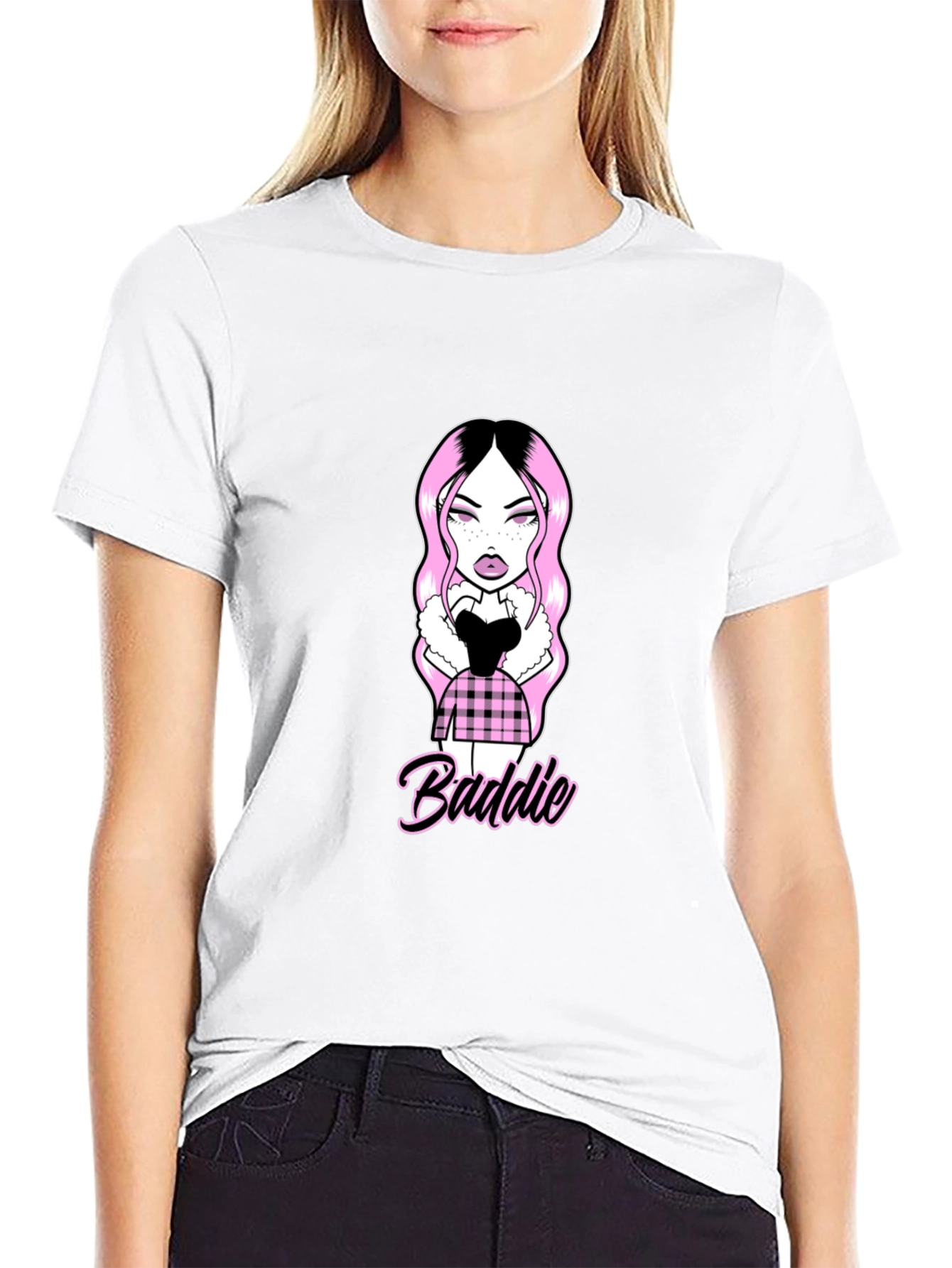 Black Baddie Girl Graphic Tee view 9