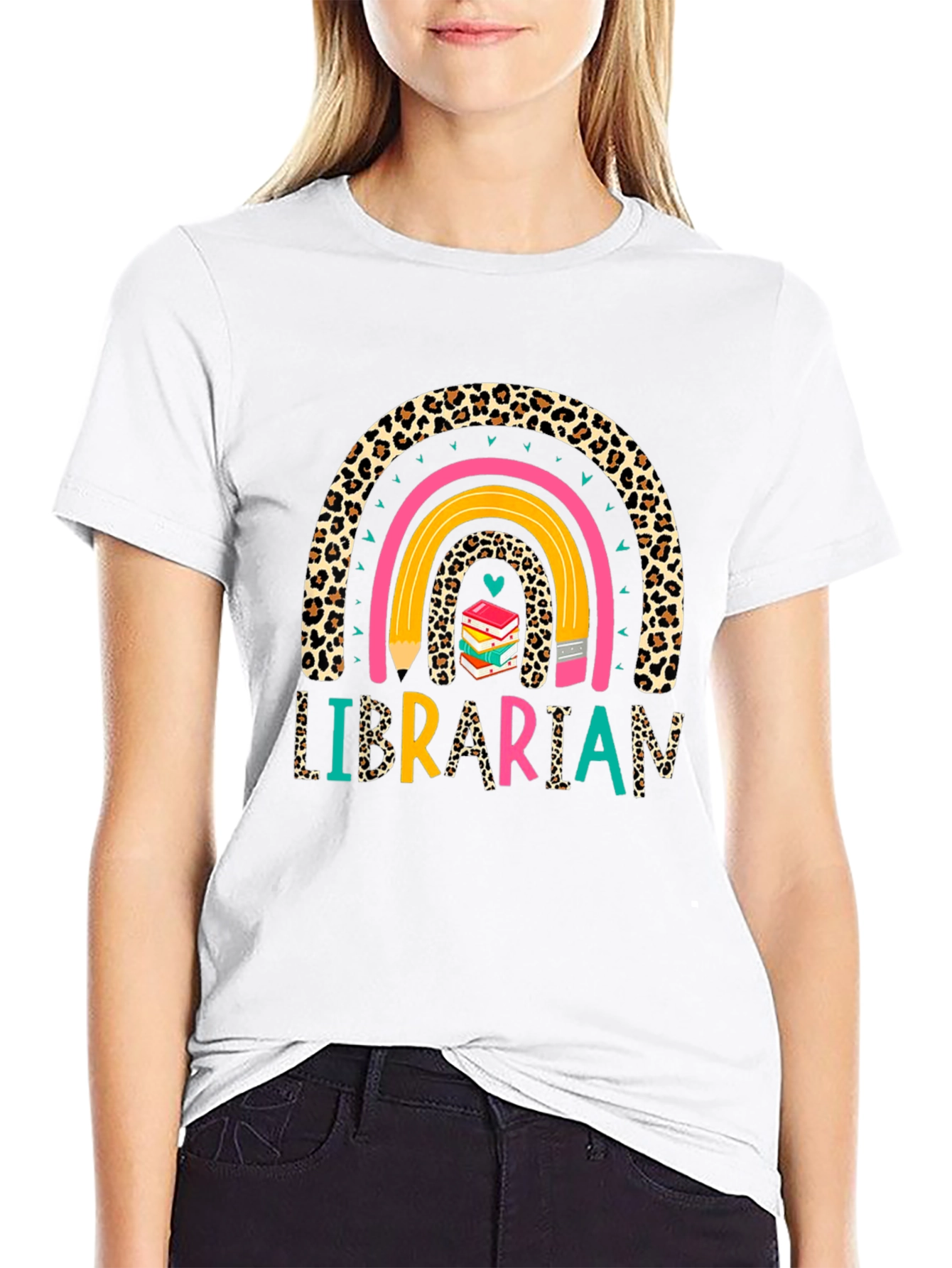 Black Librarian Rainbow T-Shirt view 9