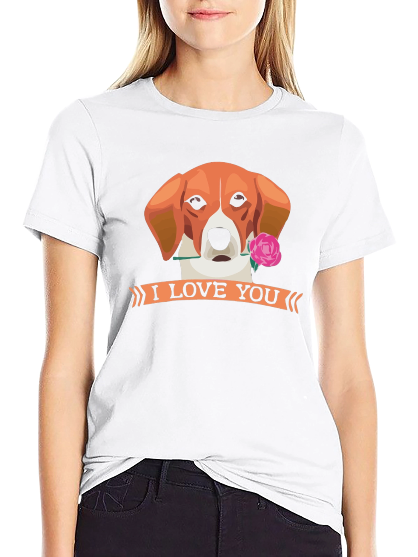 Black I Love You Dog T-Shirt - Cute Valentine's Day Tee view 9