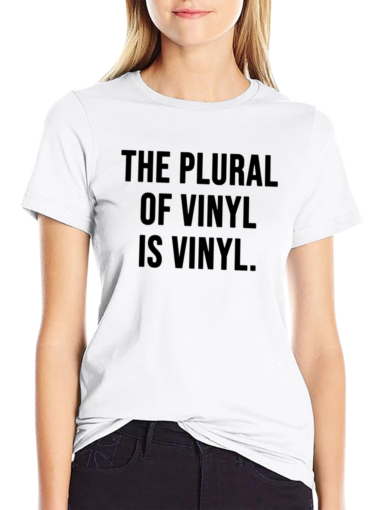 Black Vinyl Plural T-Shirt - Music Lover Tee view 9