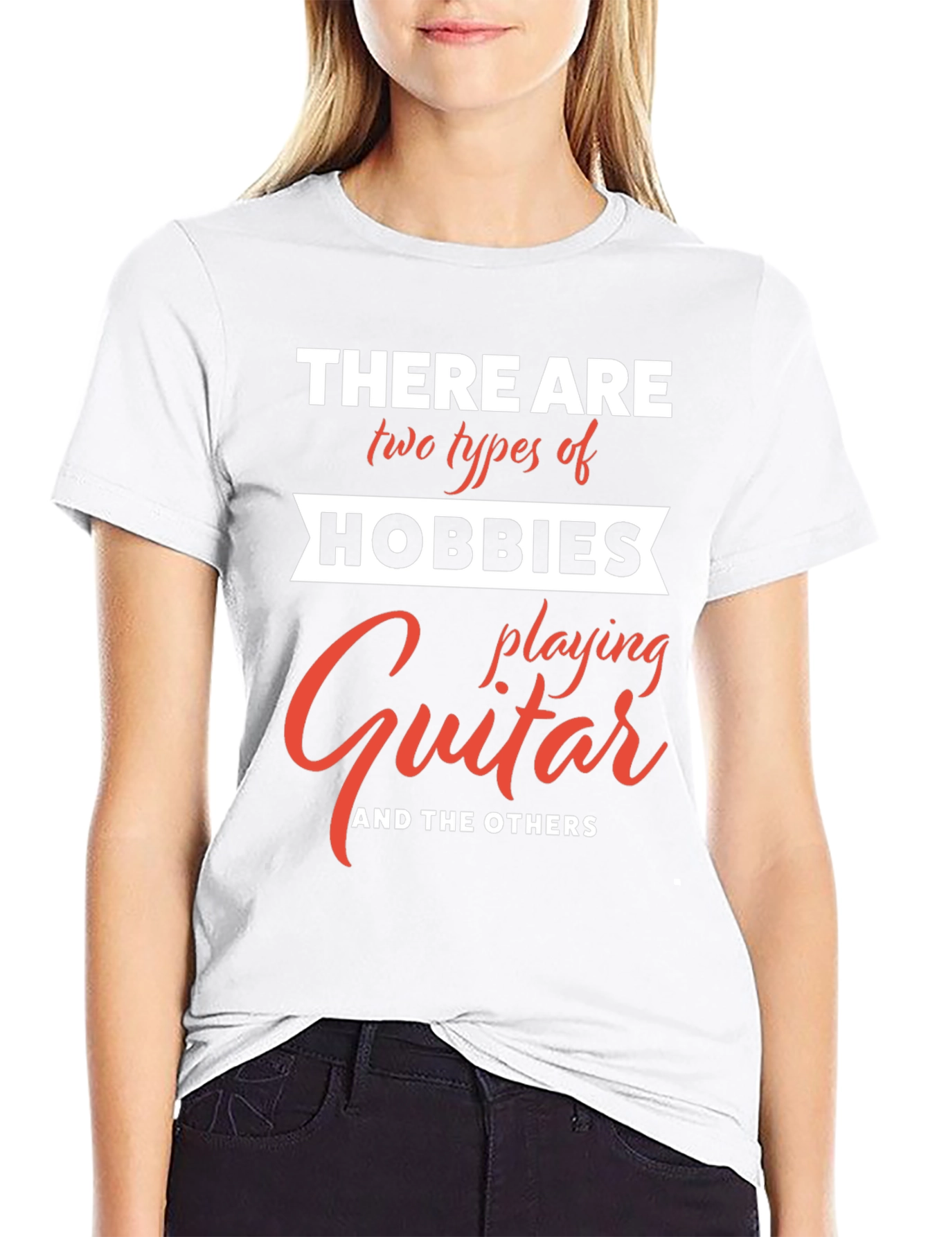 Black Guitar Hobby T-Shirt view 9