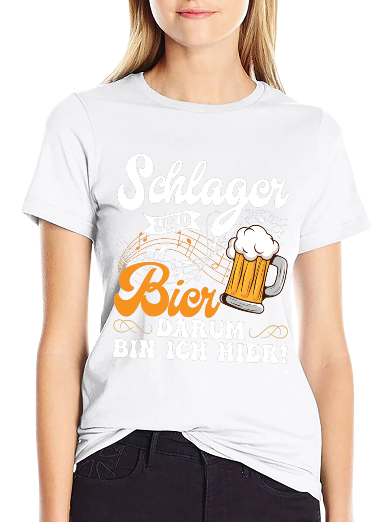 Black Schlager Und Bier T-Shirt view 9