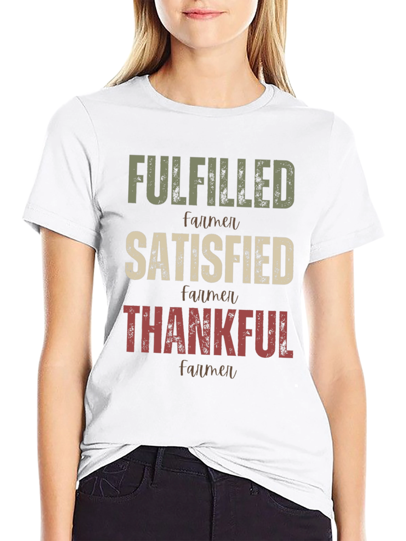 Black Fulfilled Farmer Graphic T-Shirt view 9