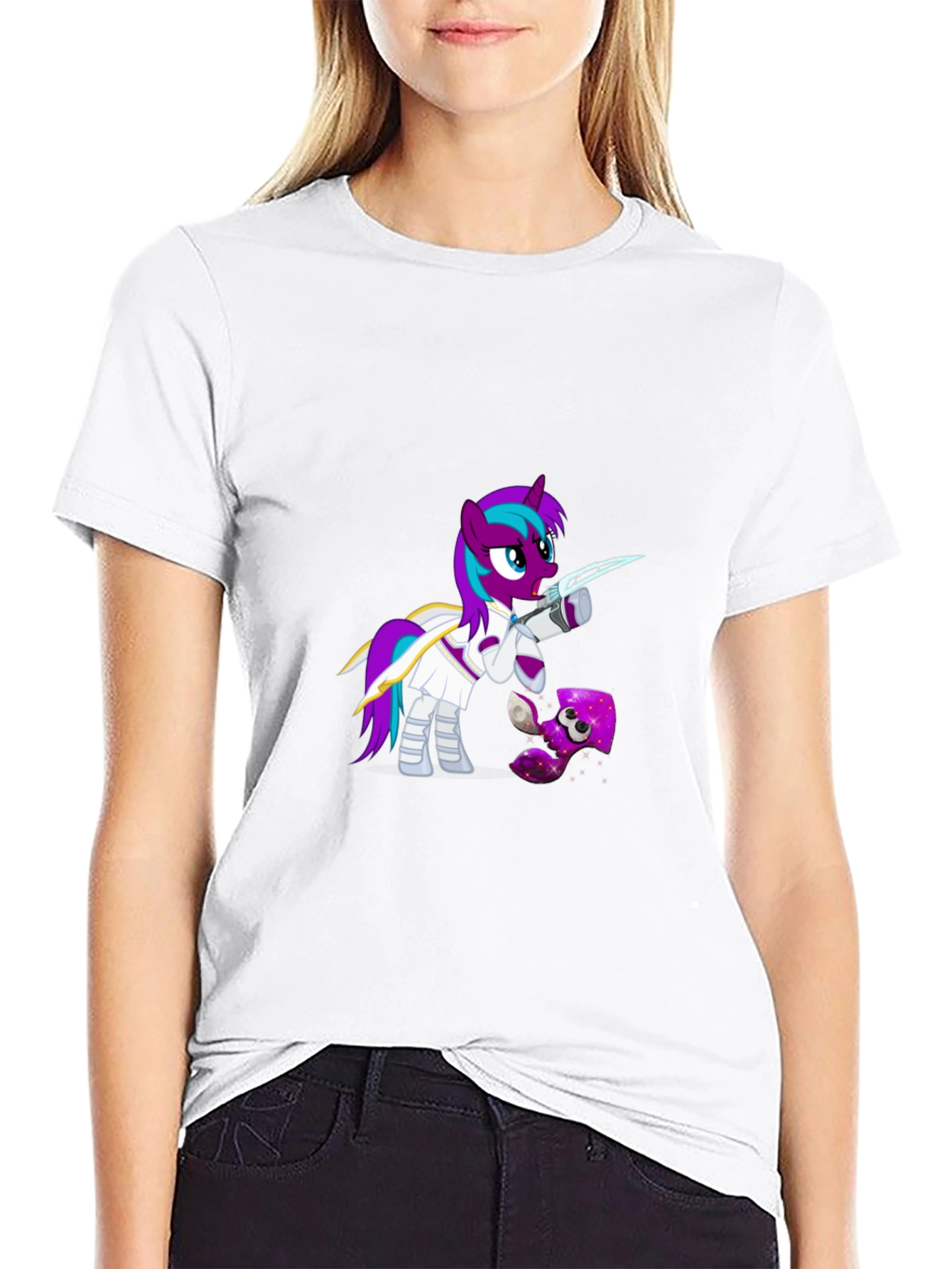 Black My Little Pony Splatoon T-Shirt view 9