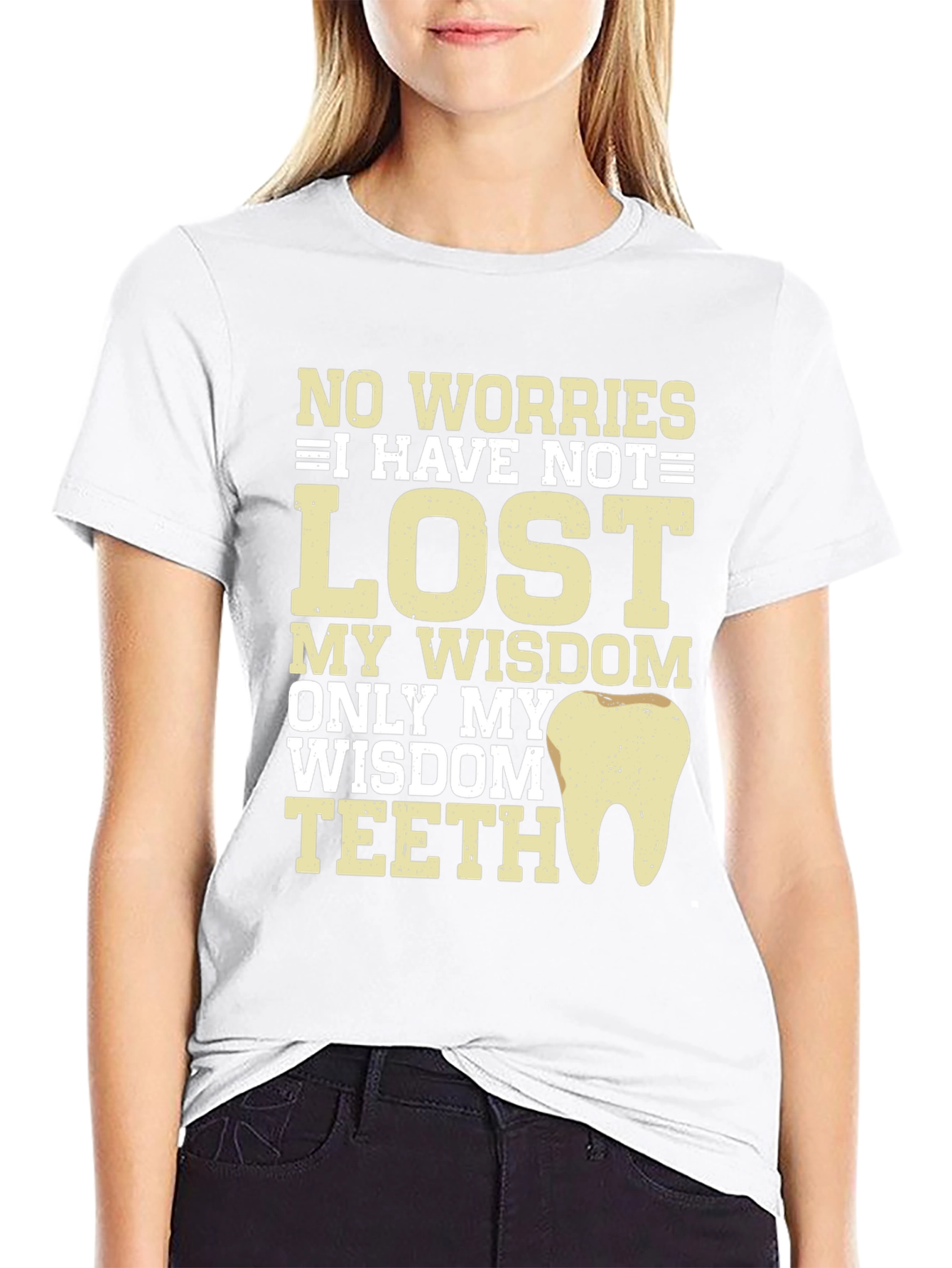 Black Wisdom Teeth Humor Graphic T-Shirt view 9
