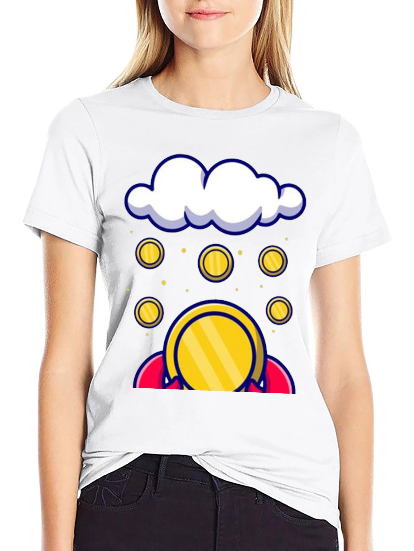 Black Cloud Coin Graphic Tee - Black view 9