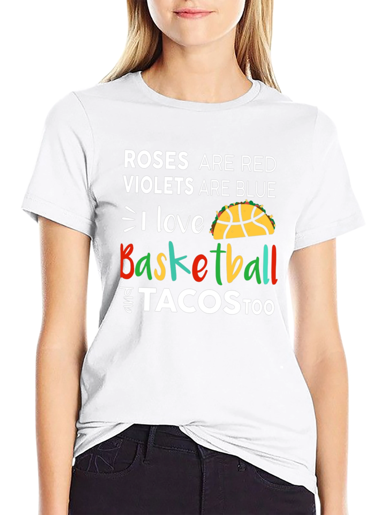 Black Basketball and Tacos Graphic Tee view 9