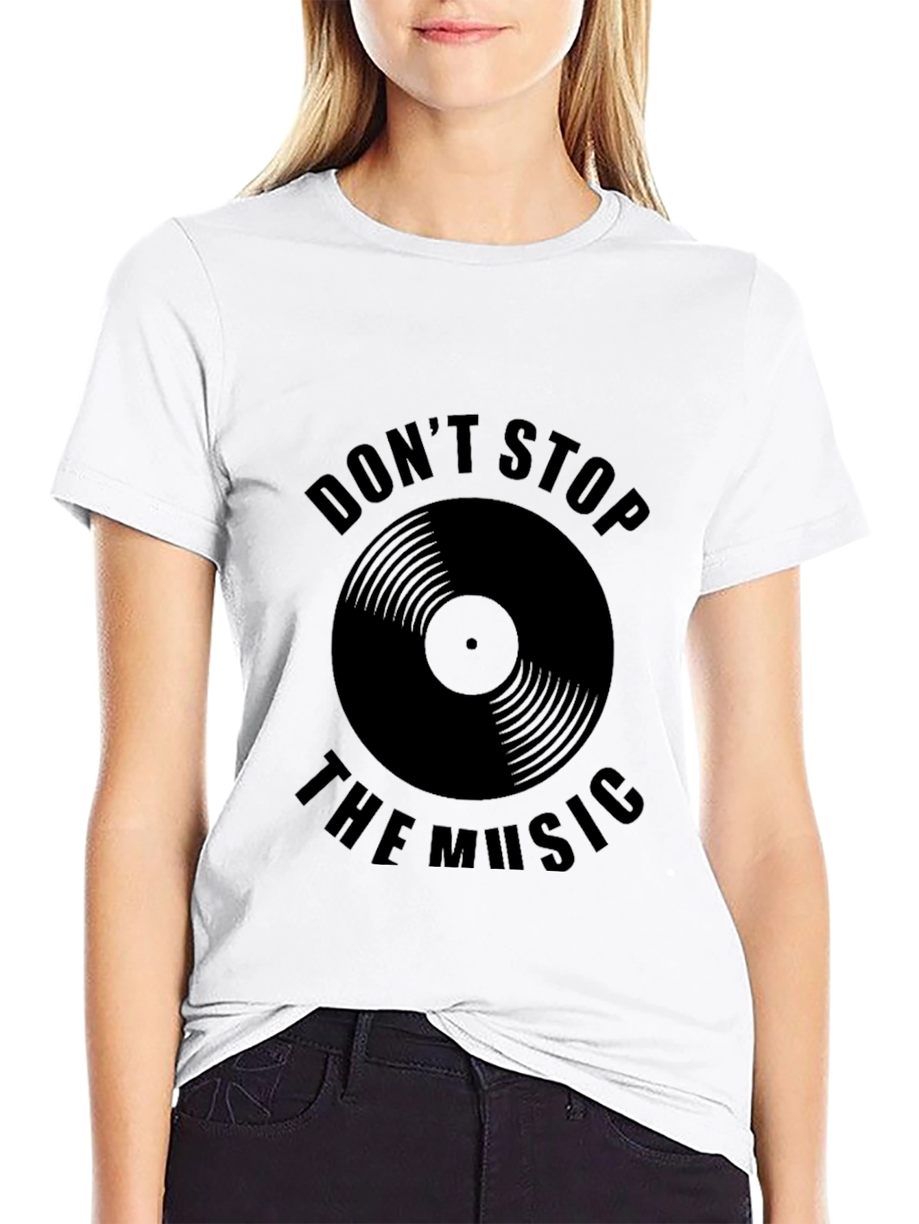 Black Don't Stop the Music Graphic T-Shirt view 9