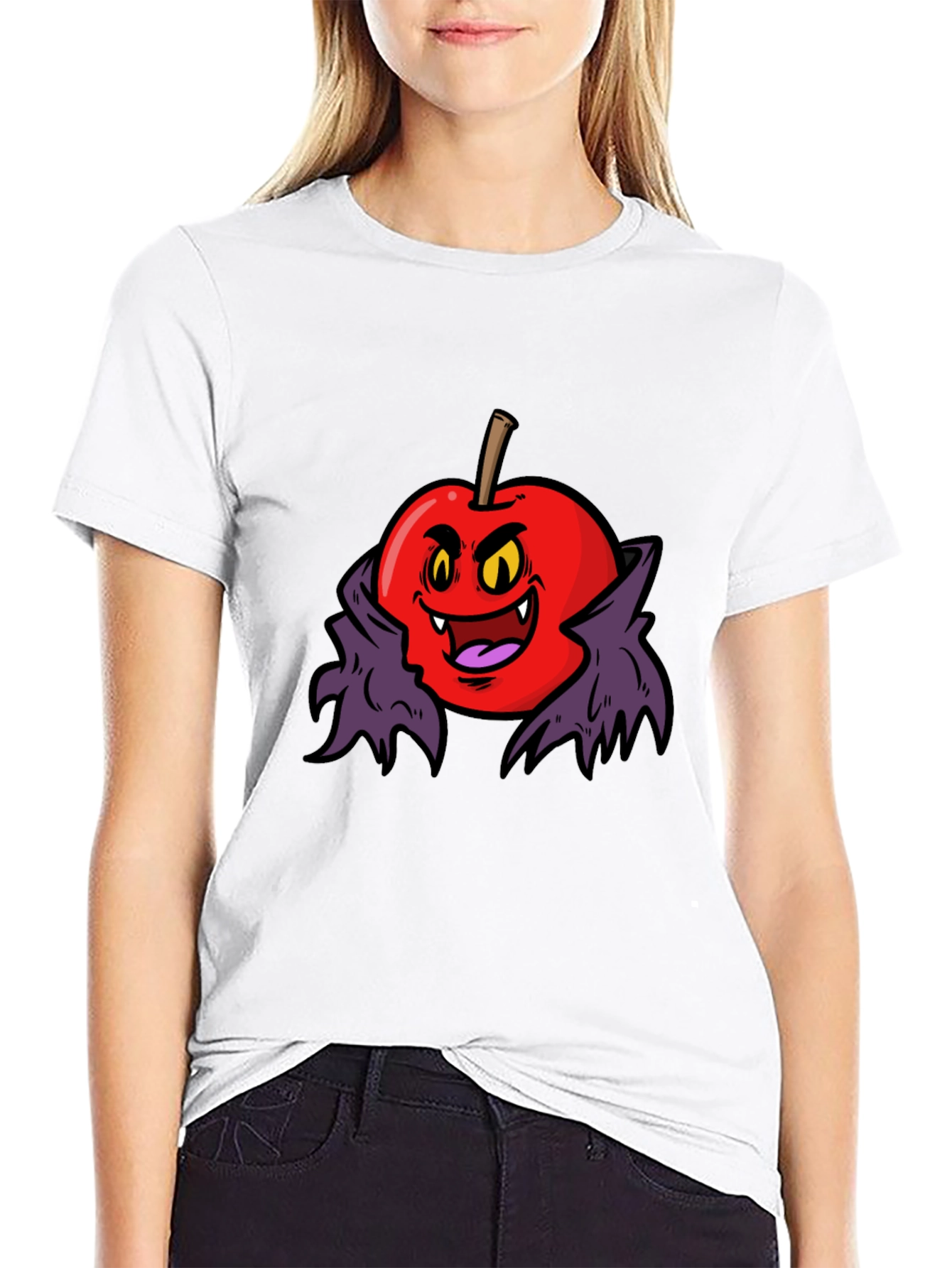 Black Vampire Apple Graphic Tee view 9