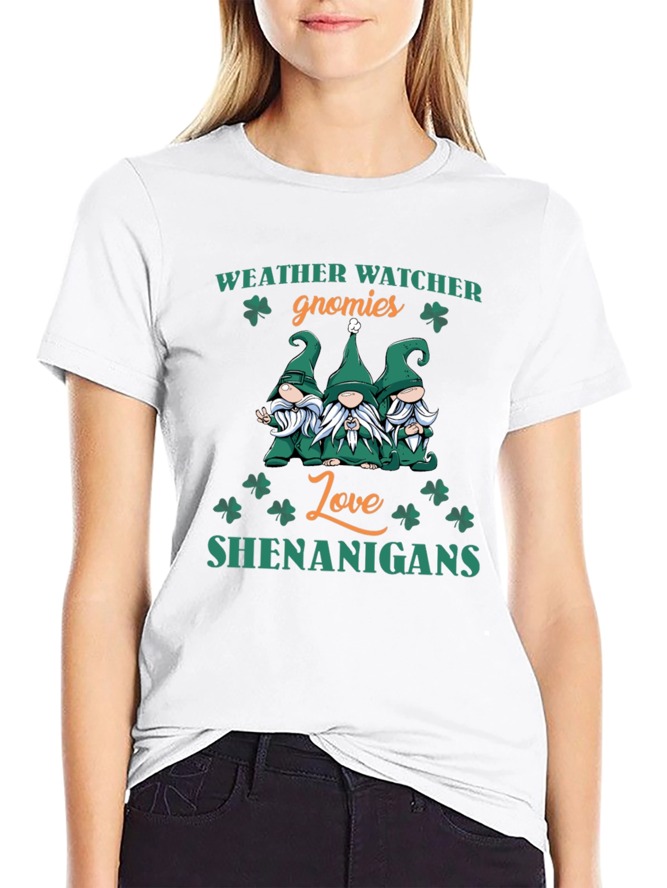 Weather Watcher Gnomies St. Patrick's Day T-Shirt - 9