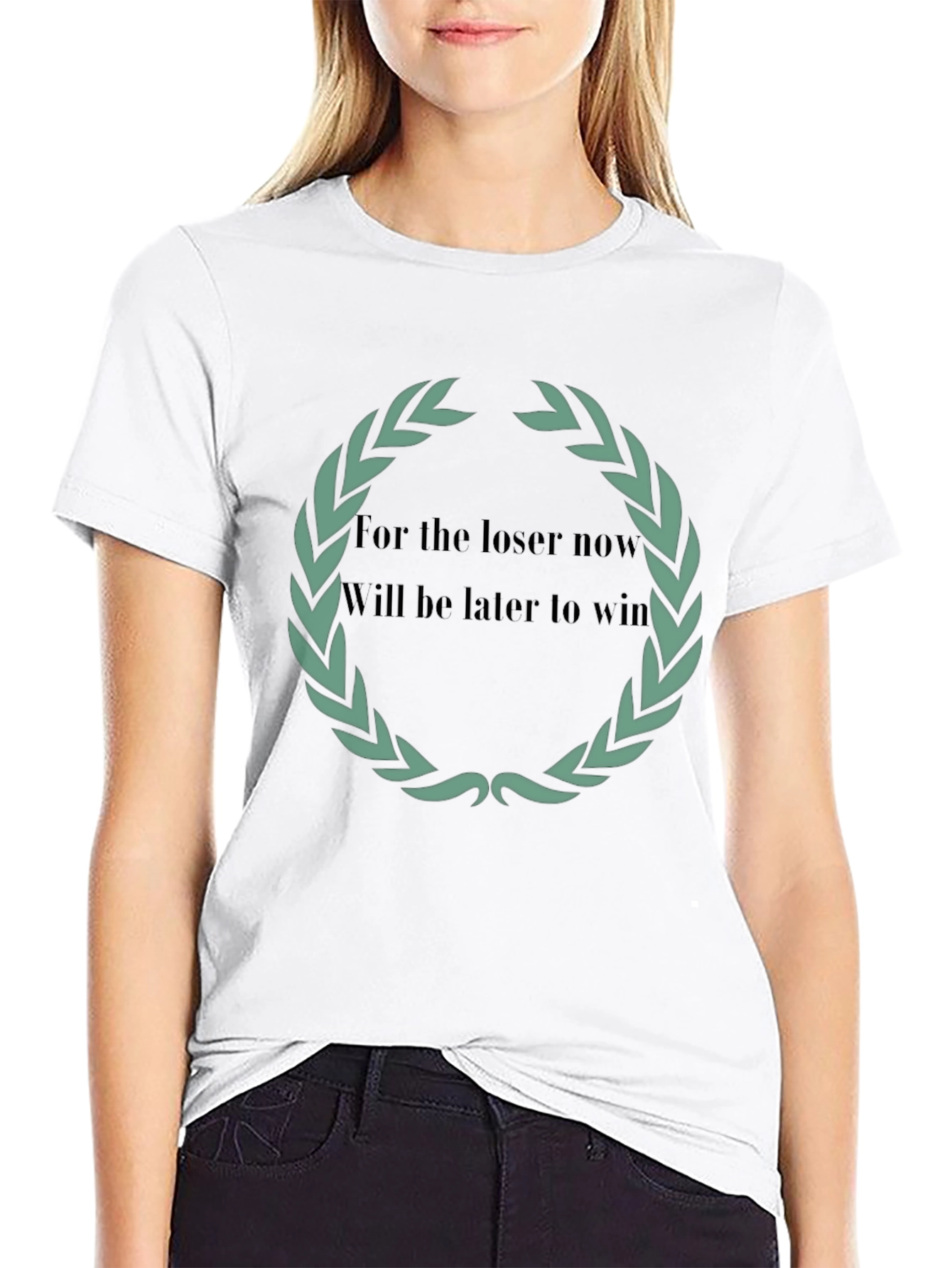 Black Motivational Loser to Winner Graphic T-Shirt view 9