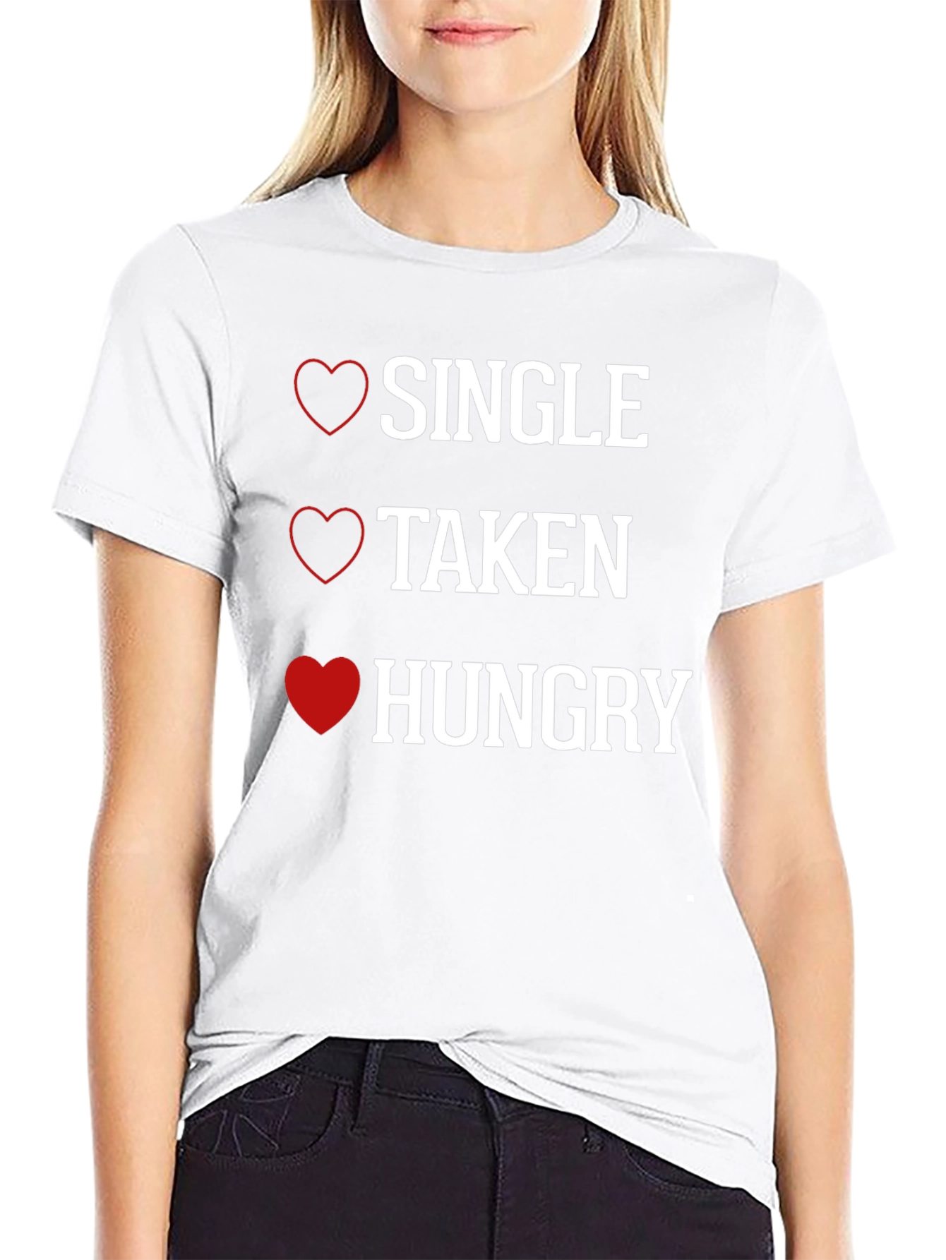 Black Single Taken Hungry T-Shirt view 9