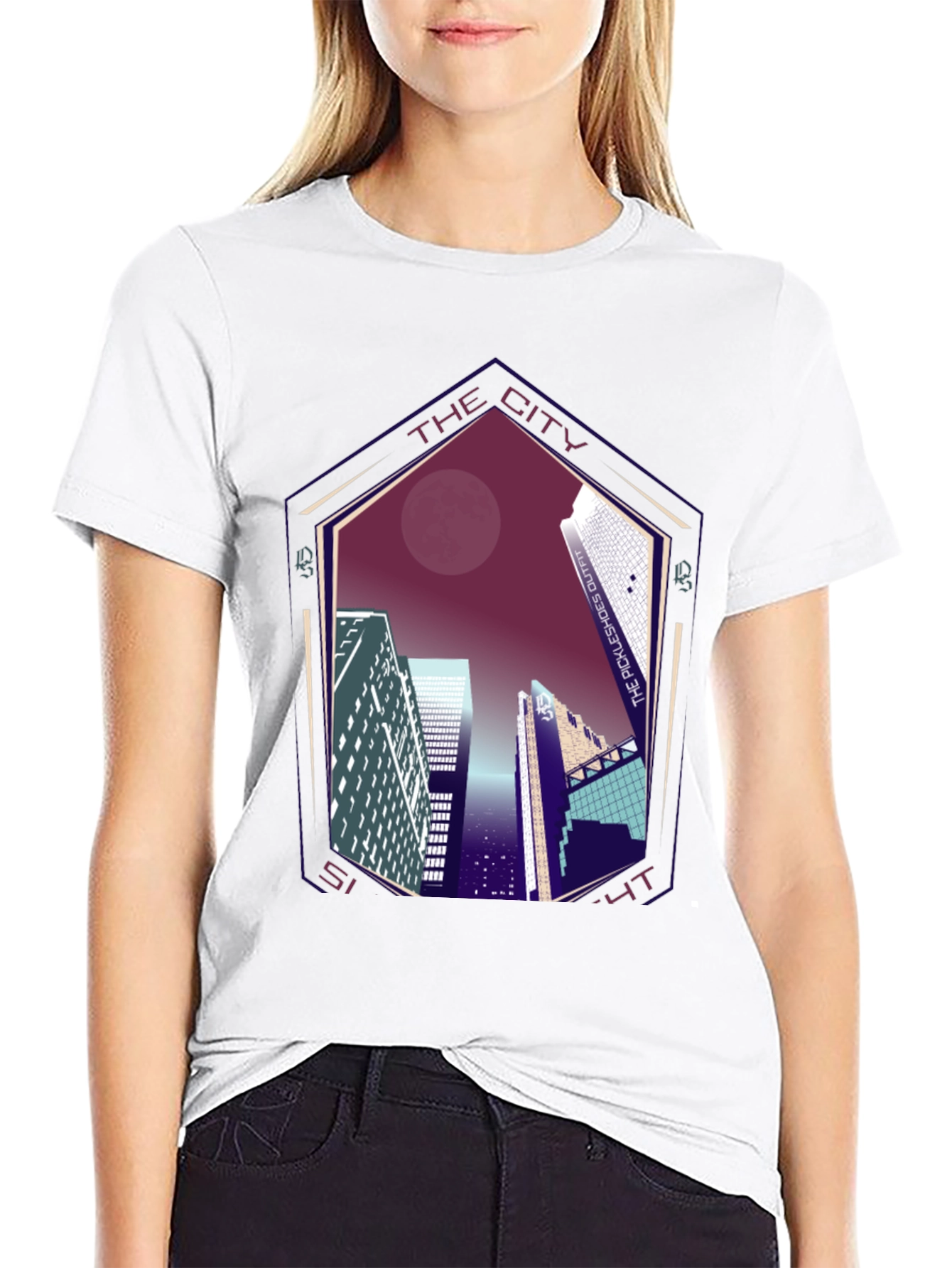 Black Cityscape T-Shirt - The Pickleshoes Outfit view 9