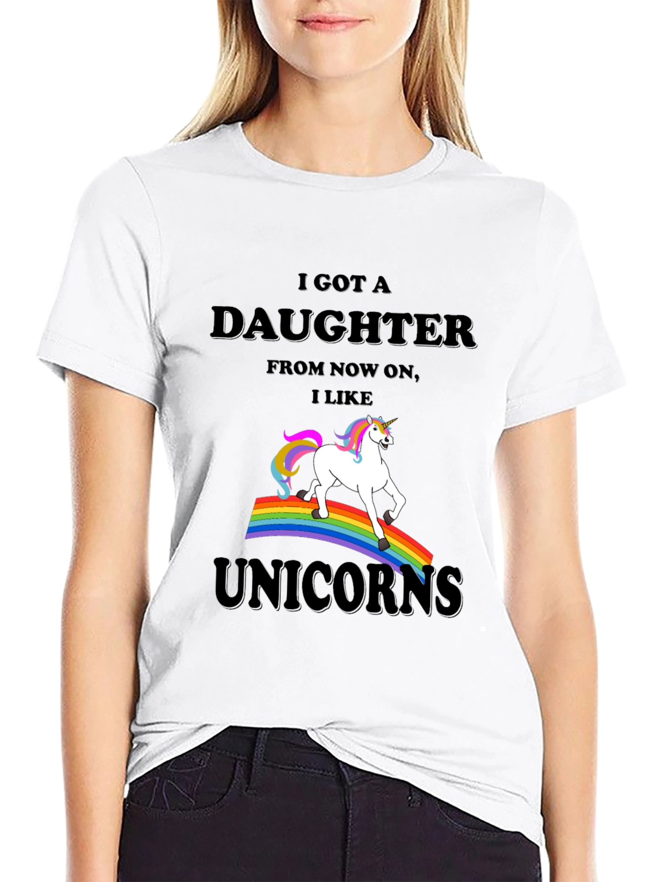 Black I Got a Daughter Unicorn T-Shirt view 9