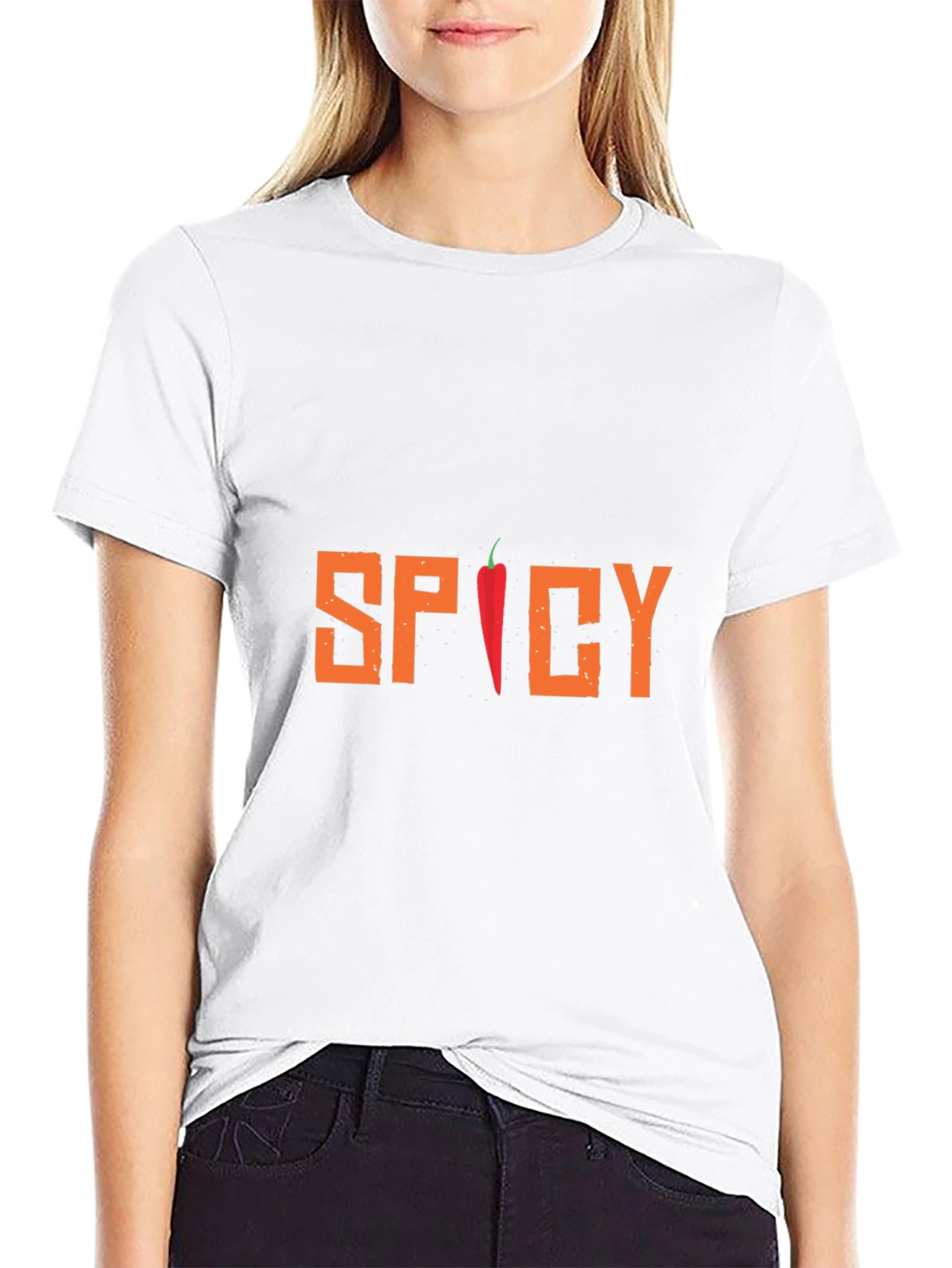 Black Spicy Chili Pepper Graphic Tee - Black T-Shirt view 9