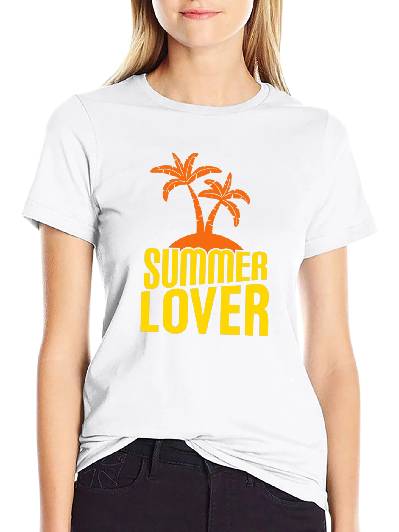 Black Summer Lover Graphic T-Shirt - Black view 9