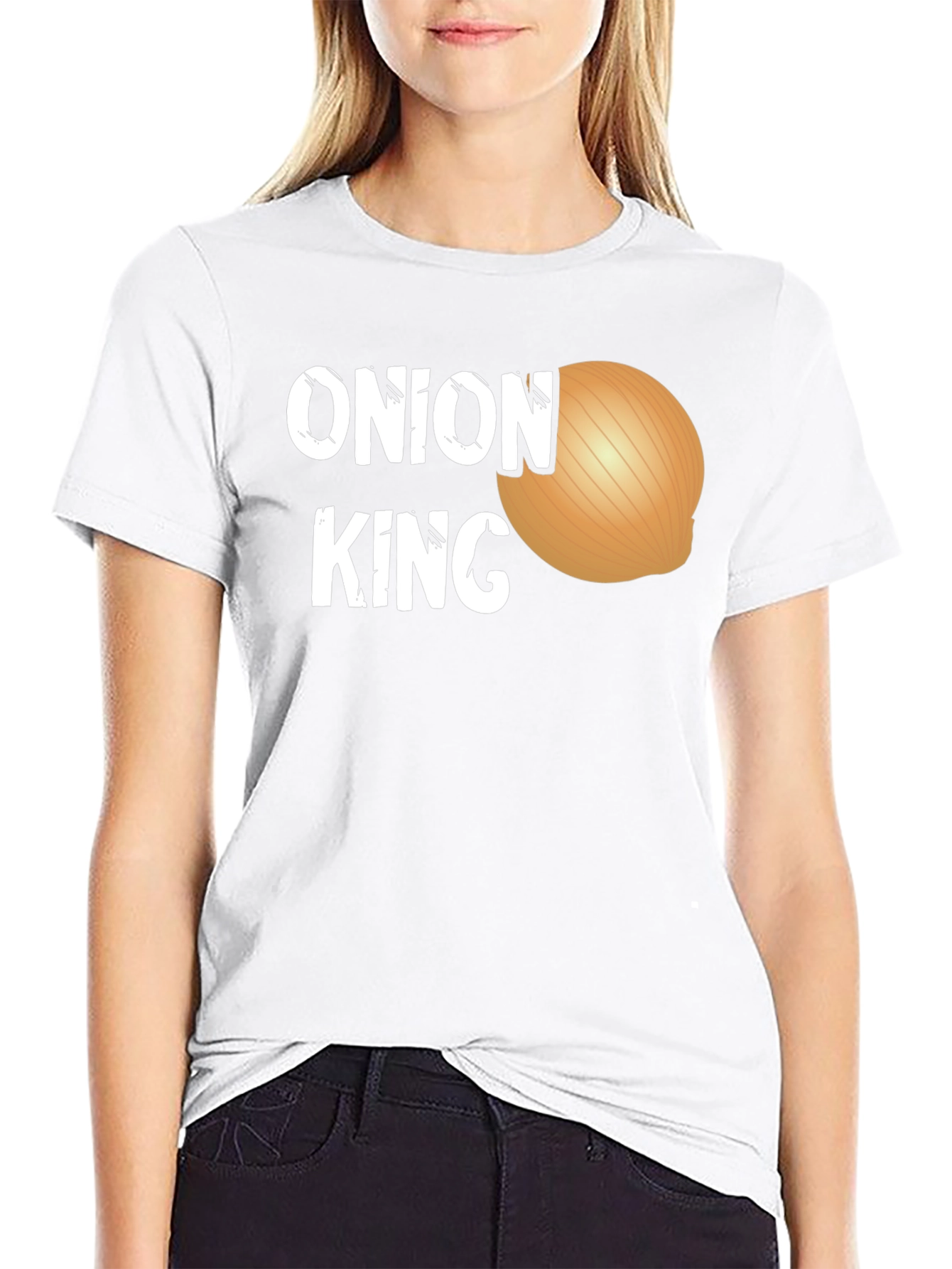 Black Onion King Funny Graphic Tee - Black T-Shirt view 9