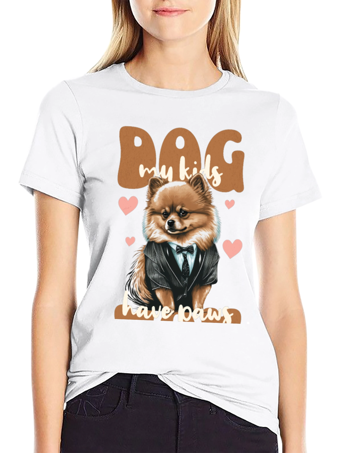Black Dog My Kids Have Paws T-Shirt view 9