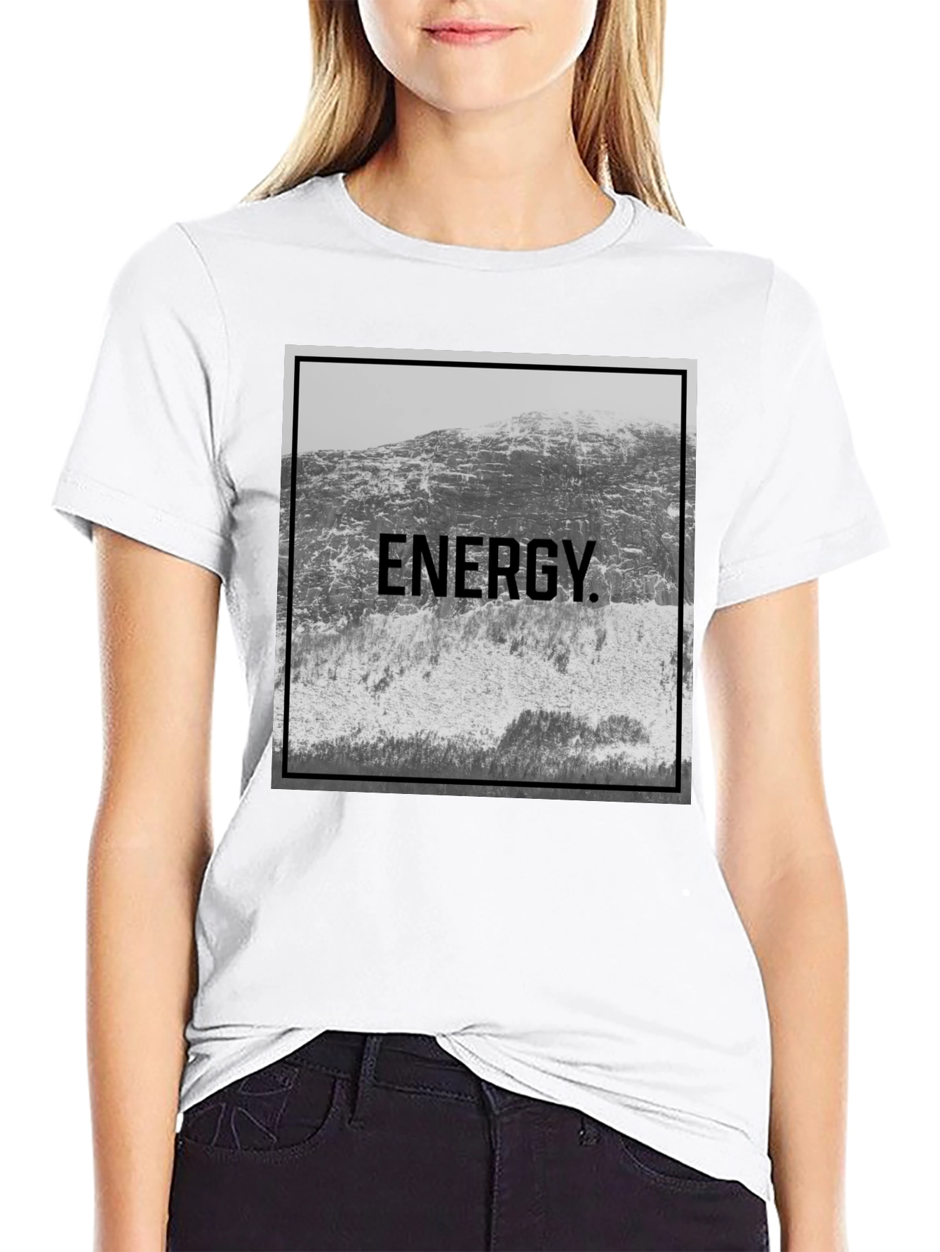 Black Energy Mountain Graphic Tee - Black view 9
