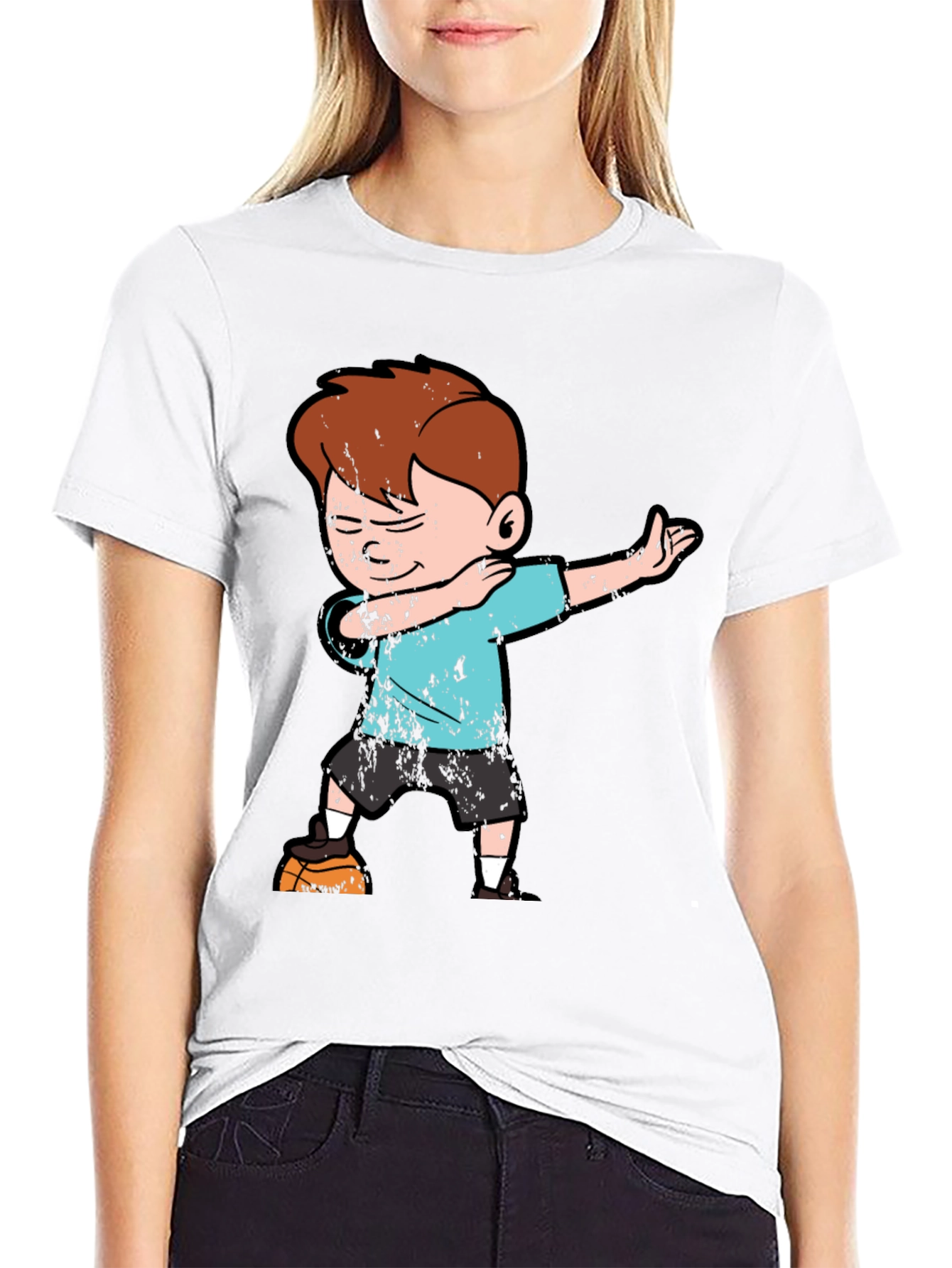 Black Boy Dabbing on Black T-Shirt view 9