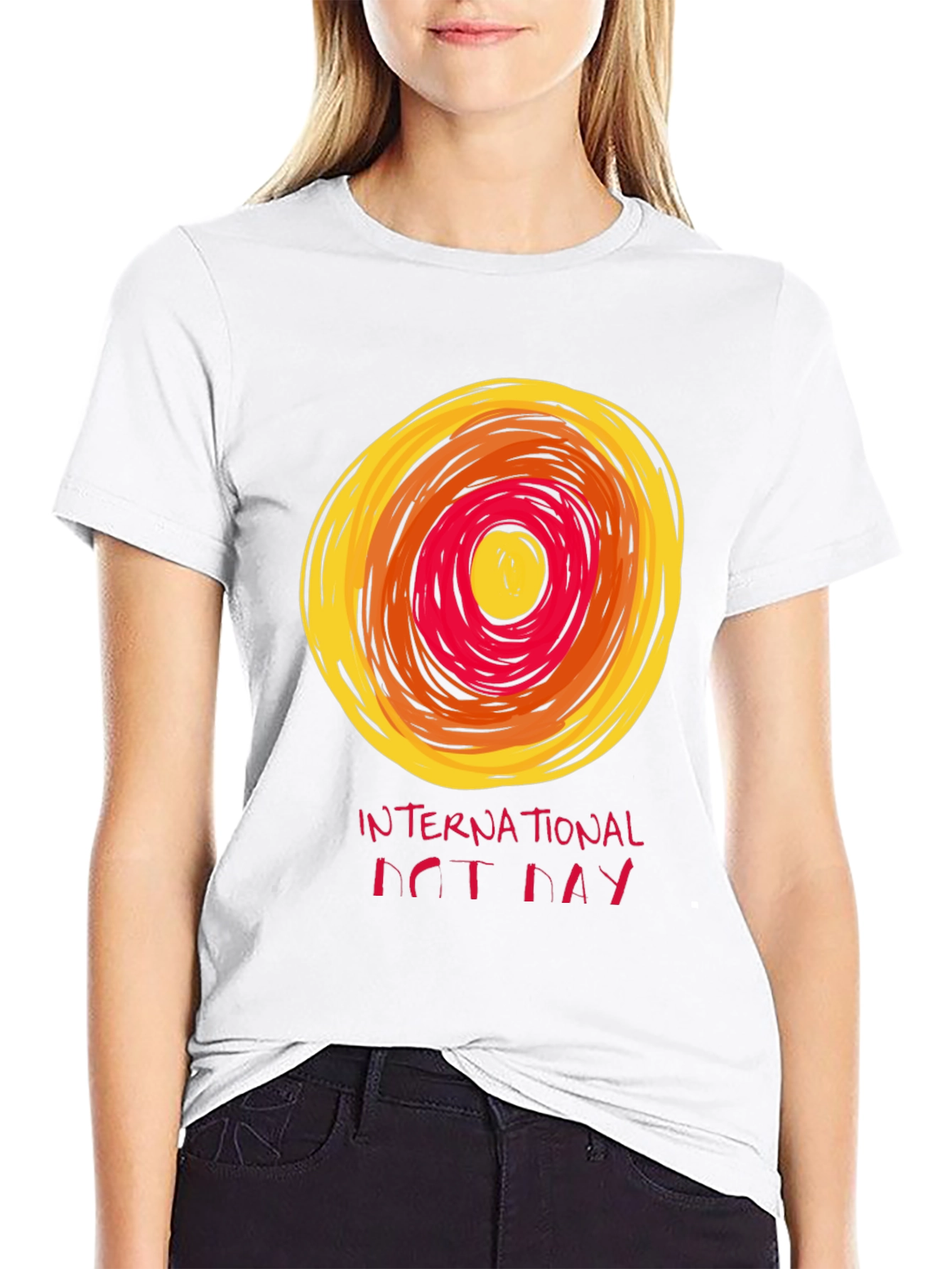 Black International Dot Day Graphic Tee - Artistic Design view 9
